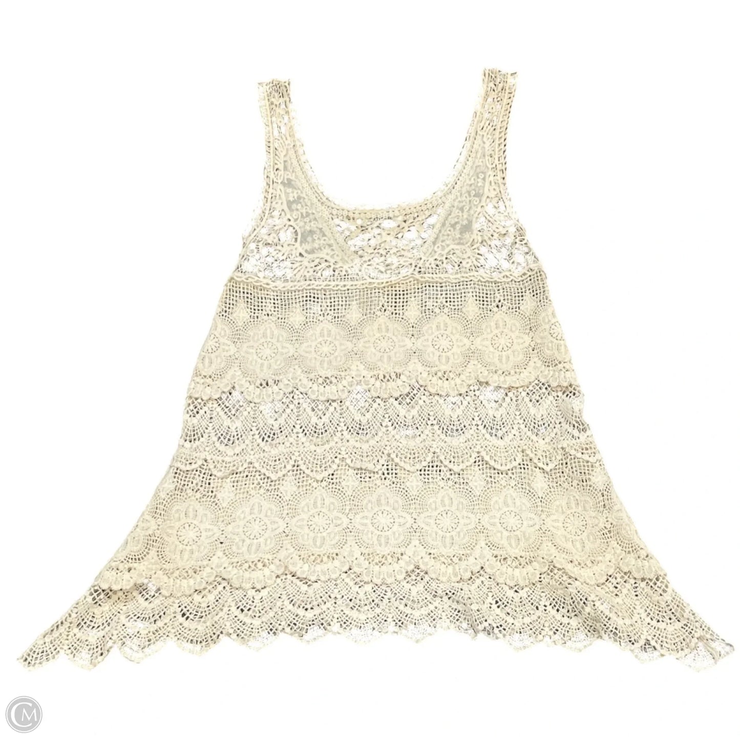 Tunic Sleeveless By Clothes Mentor In Cream, Size: Xs