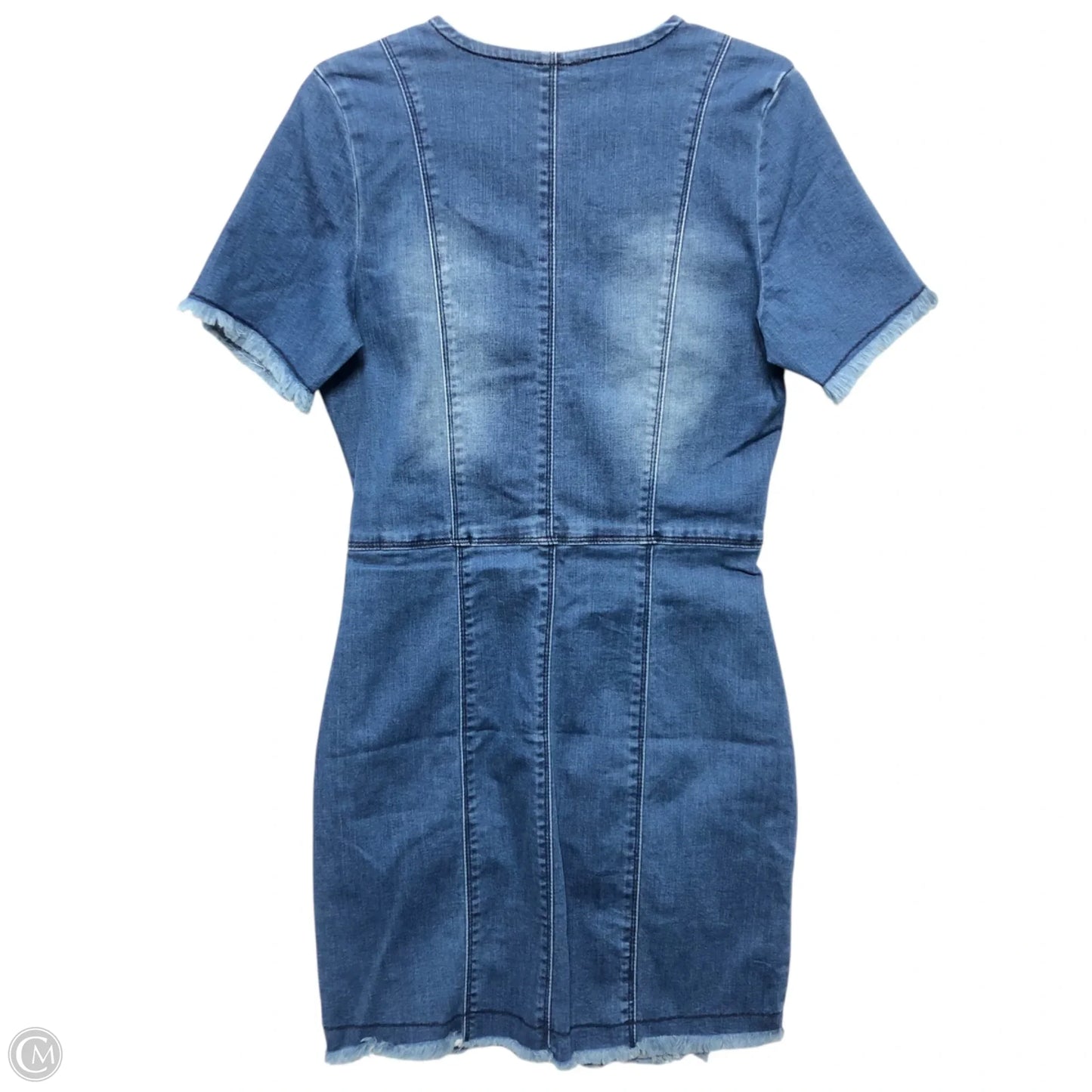 Dress Casual Short By Bebe In Blue Denim, Size: M