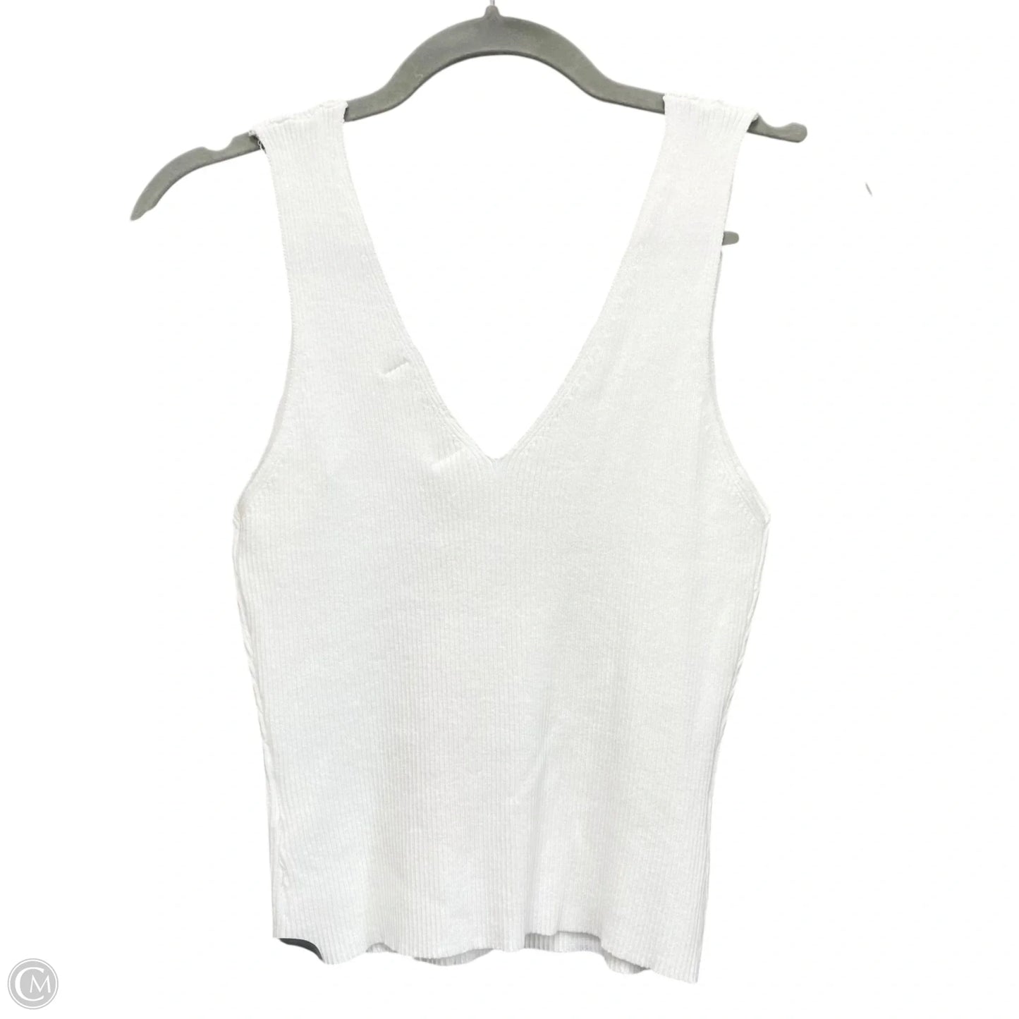 Top Sleeveless By Clothes Mentor In White, Size: L