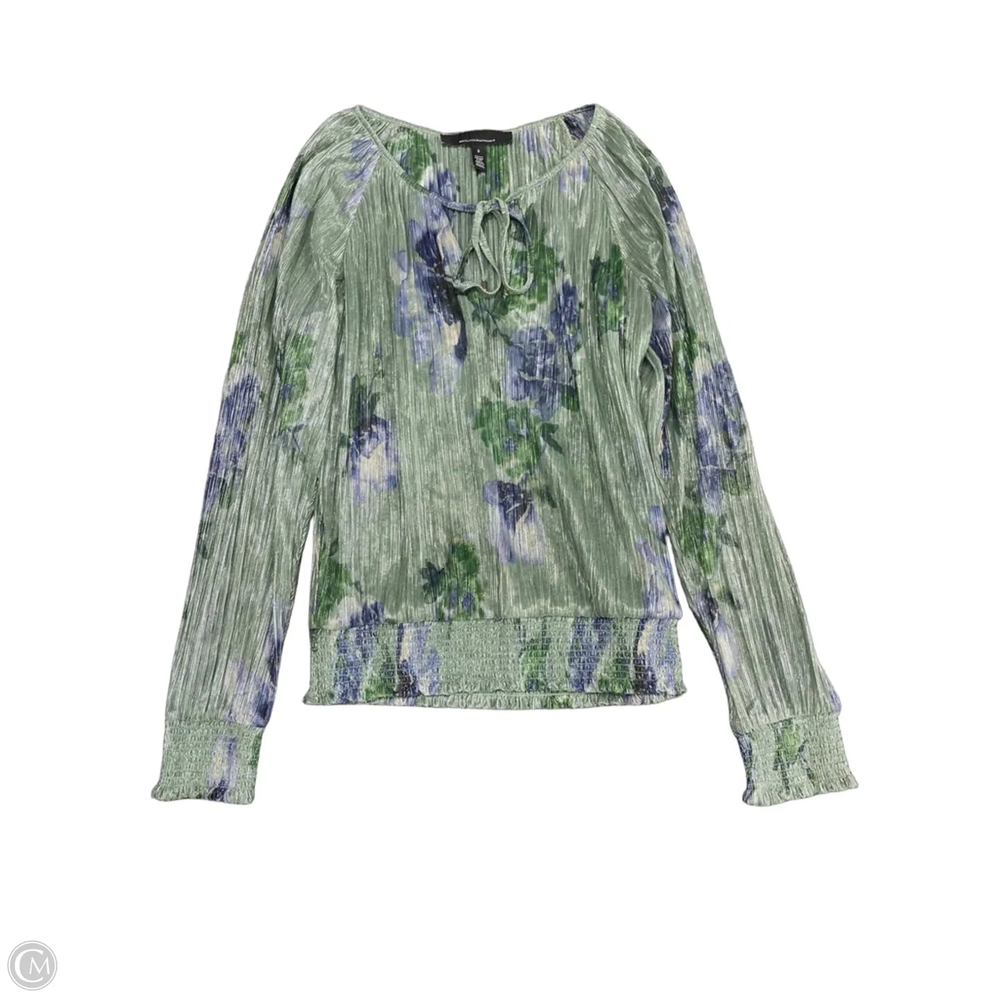 Top Long Sleeve By White House Black Market In Blue & Green, Size: S