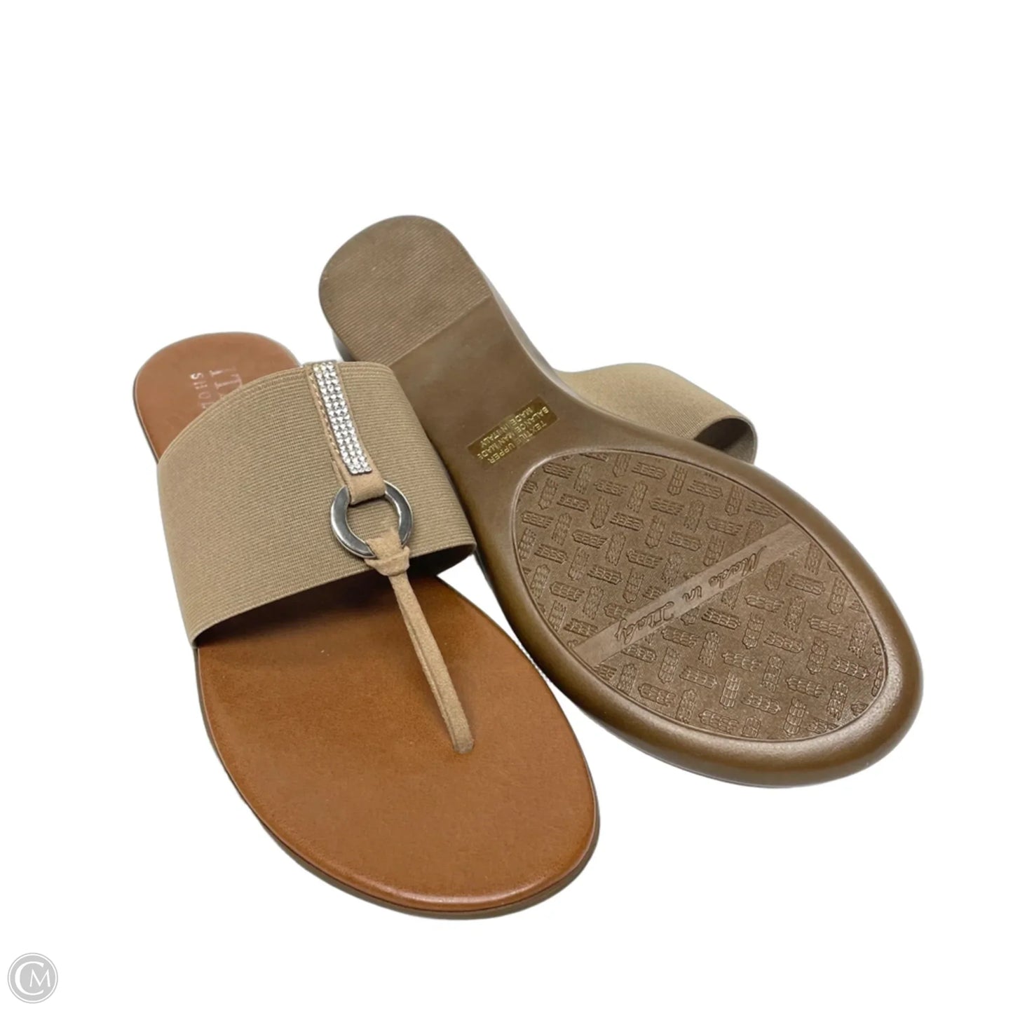 Sandals Flats By Italian Shoemakers In Brown, Size: 8