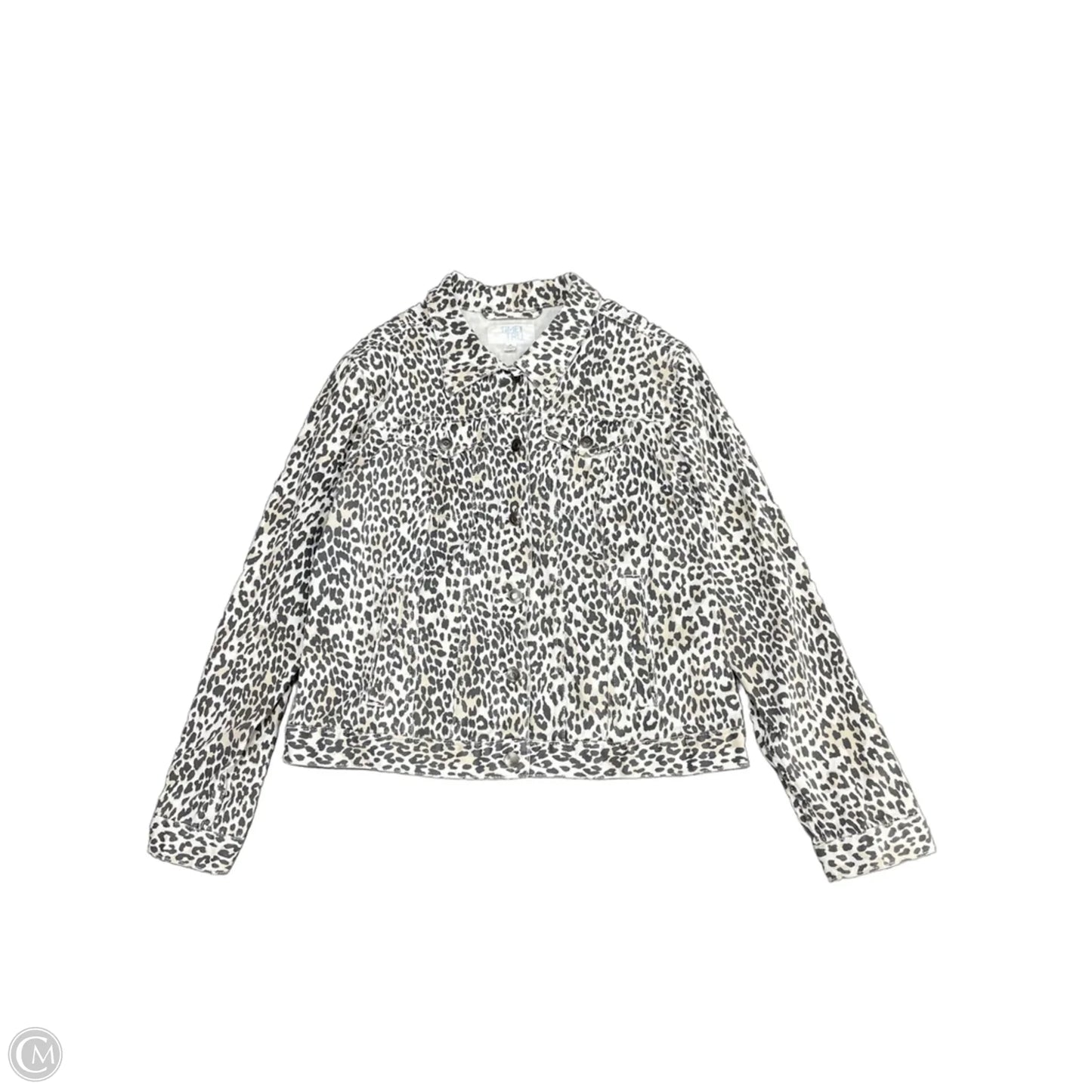 Jacket Denim By Time And Tru In Animal Print, Size: Xl