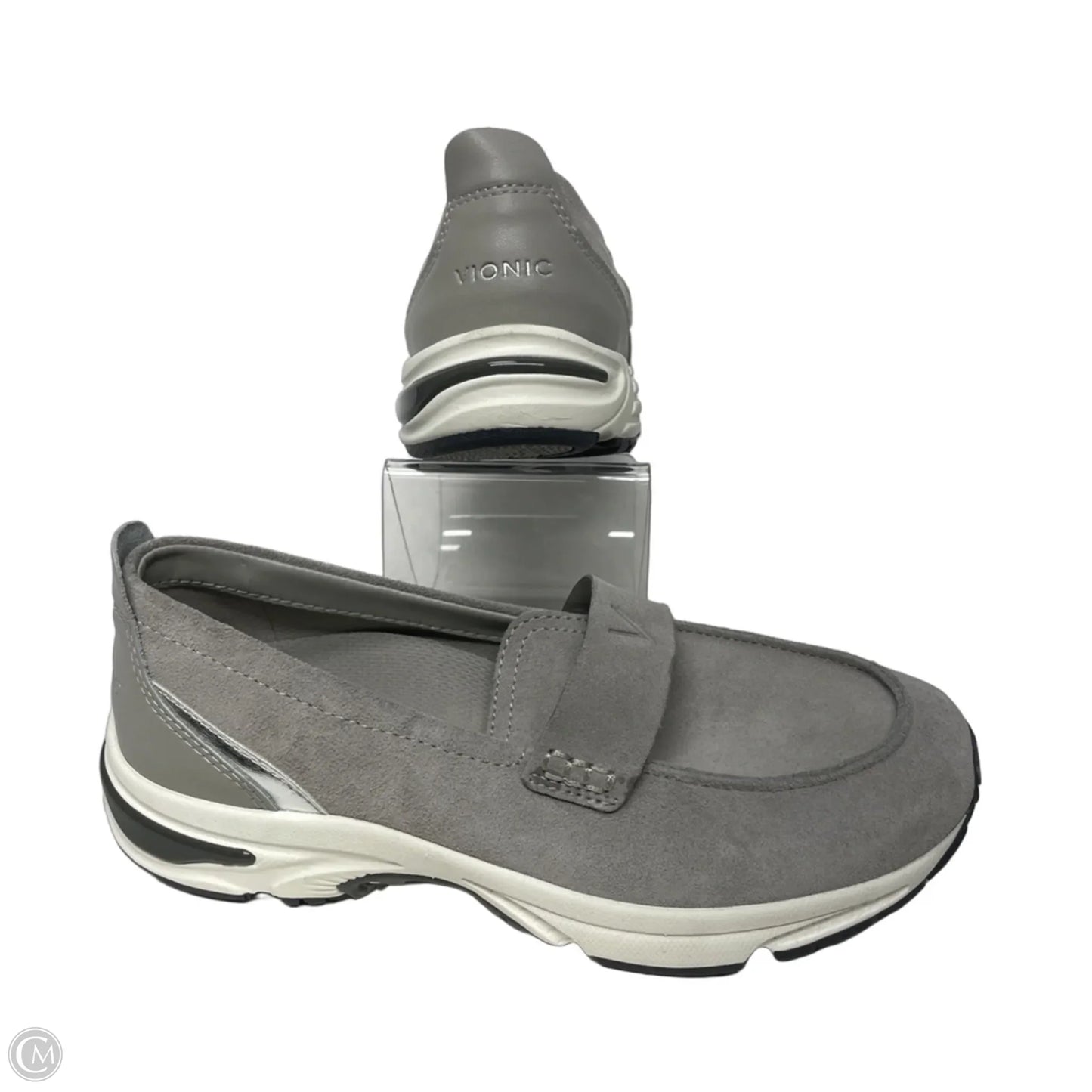 Shoes Sneakers By Vionic In Grey & White, Size: 7