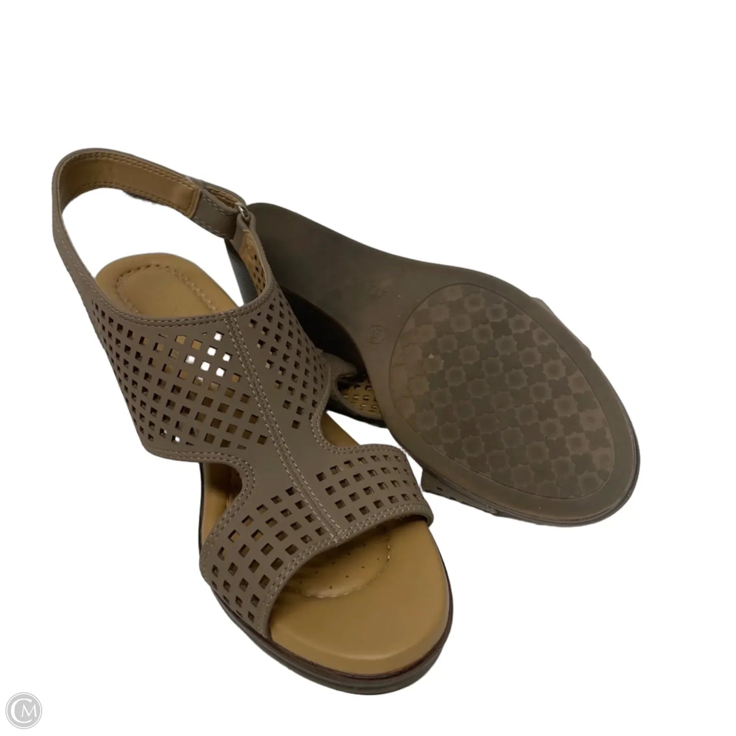 Sandals Heels Wedge By Kelly And Katie In Brown, Size: 9.5