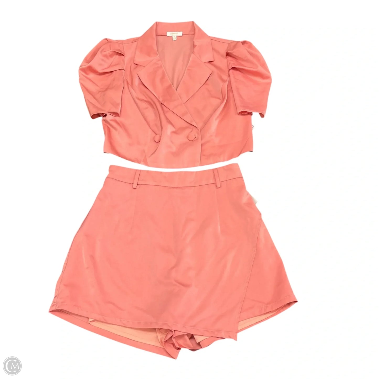 Skort 2pc Set By Cme In Coral, Size: M