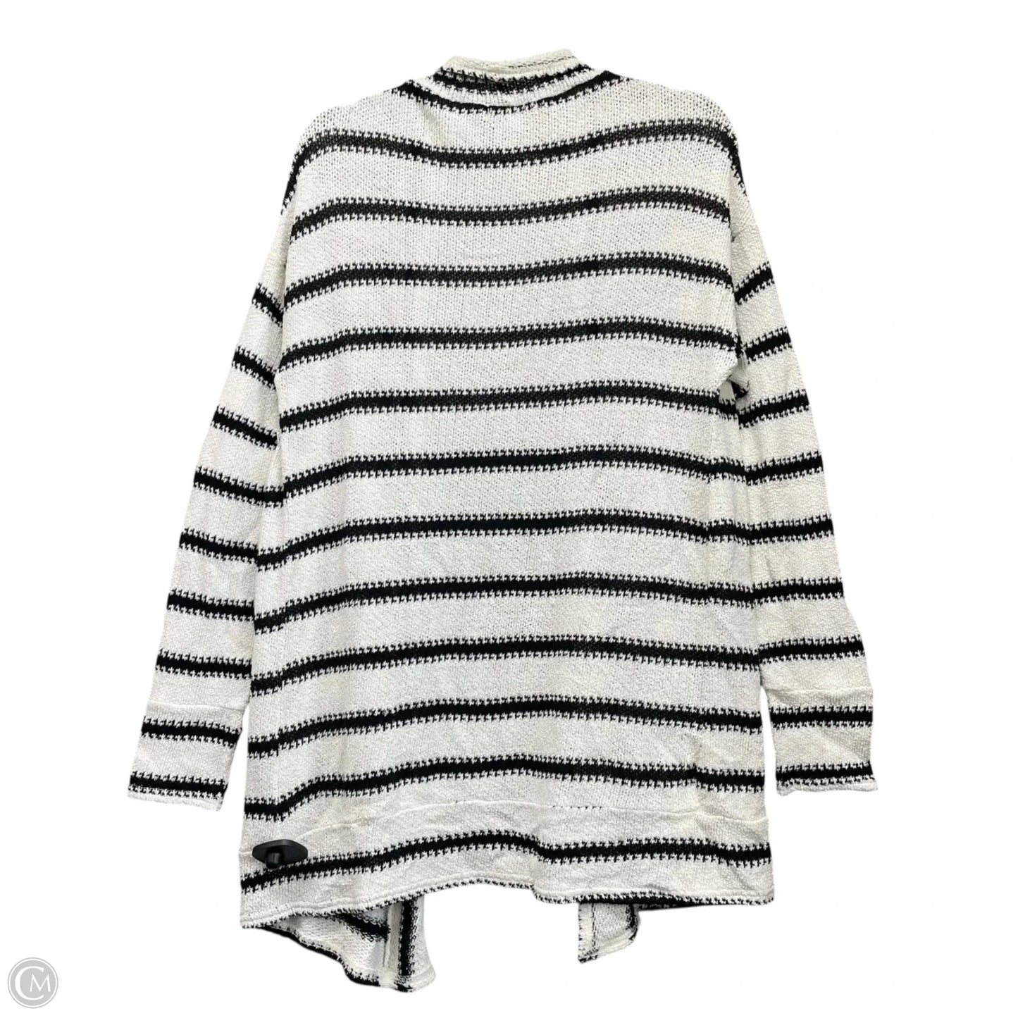 Sweater Cardigan By Clothes Mentor In Black & Cream, Size: L