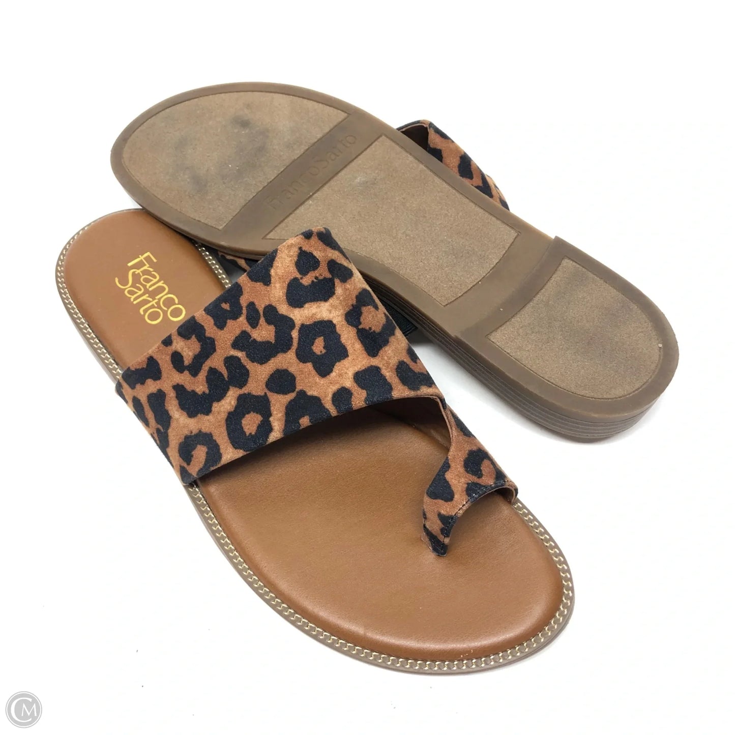 Sandals Flats By Franco Sarto In Animal Print, Size: 11