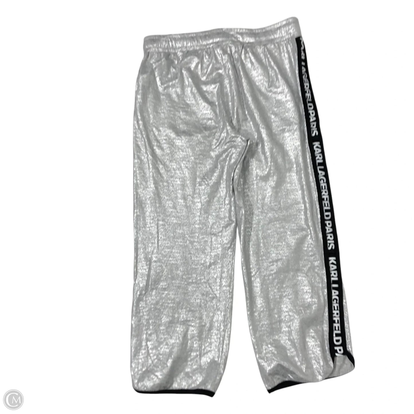 Pants Designer By Karl Lagerfeld In Silver, Size: S