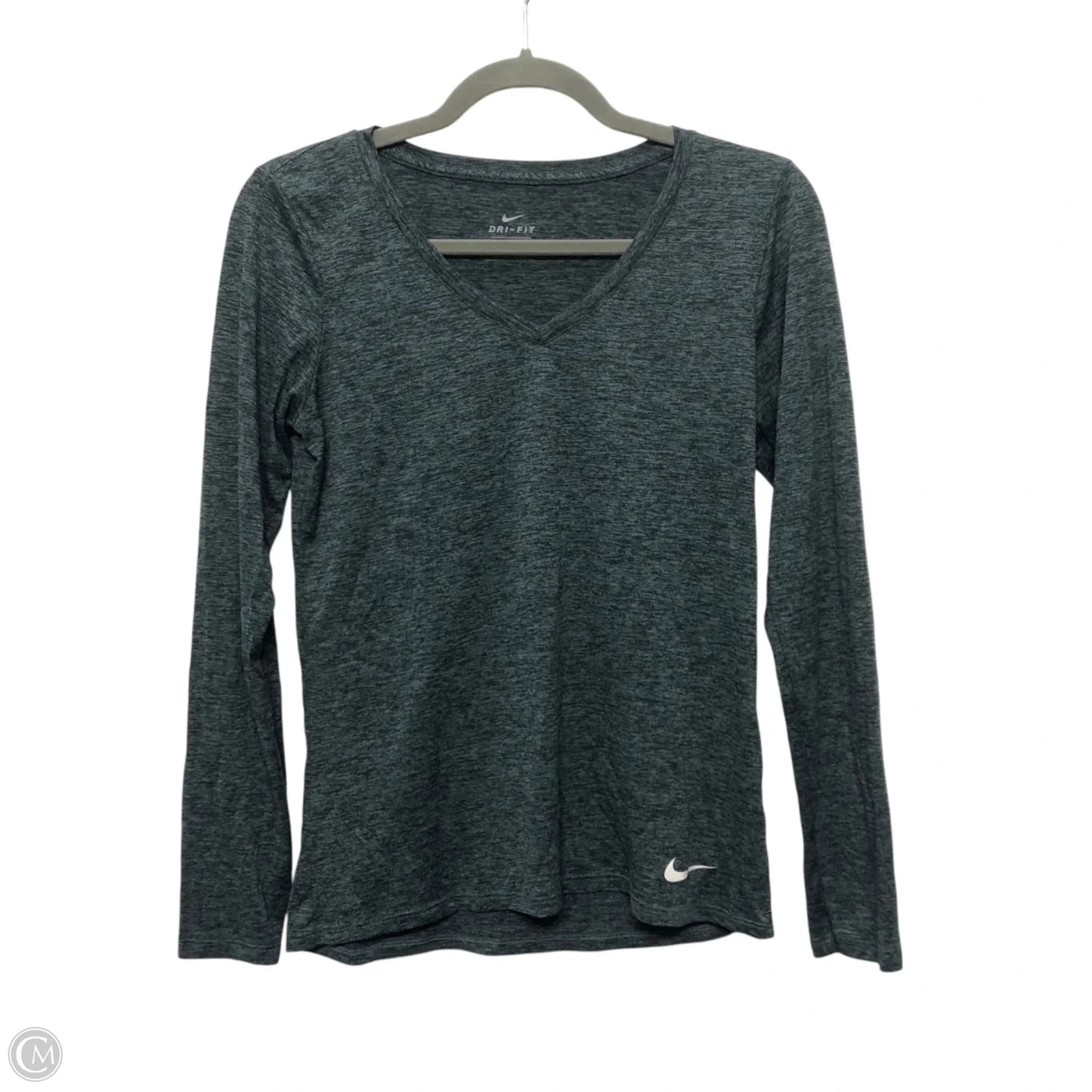Top Long Sleeve By Nike In Grey, Size: M