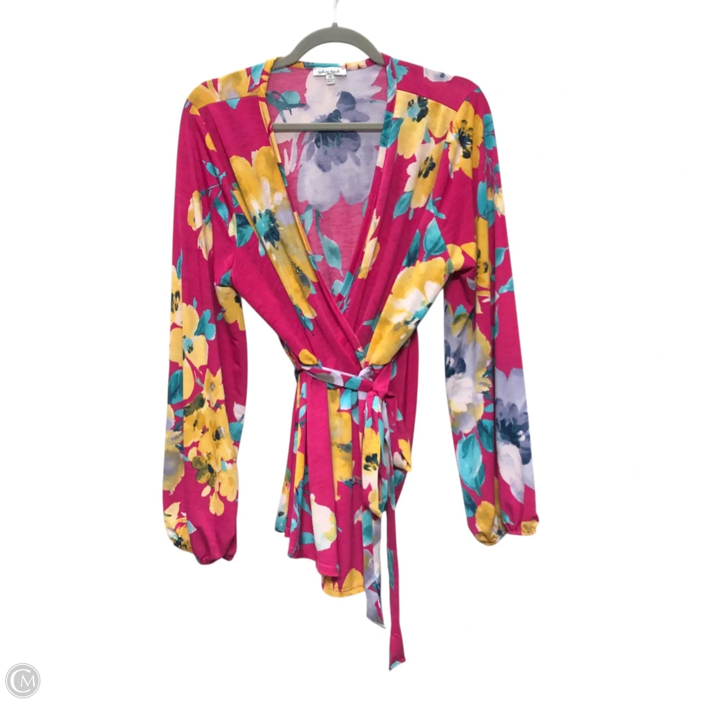 Top Long Sleeve By White Birch In Floral Print, Size: 2x