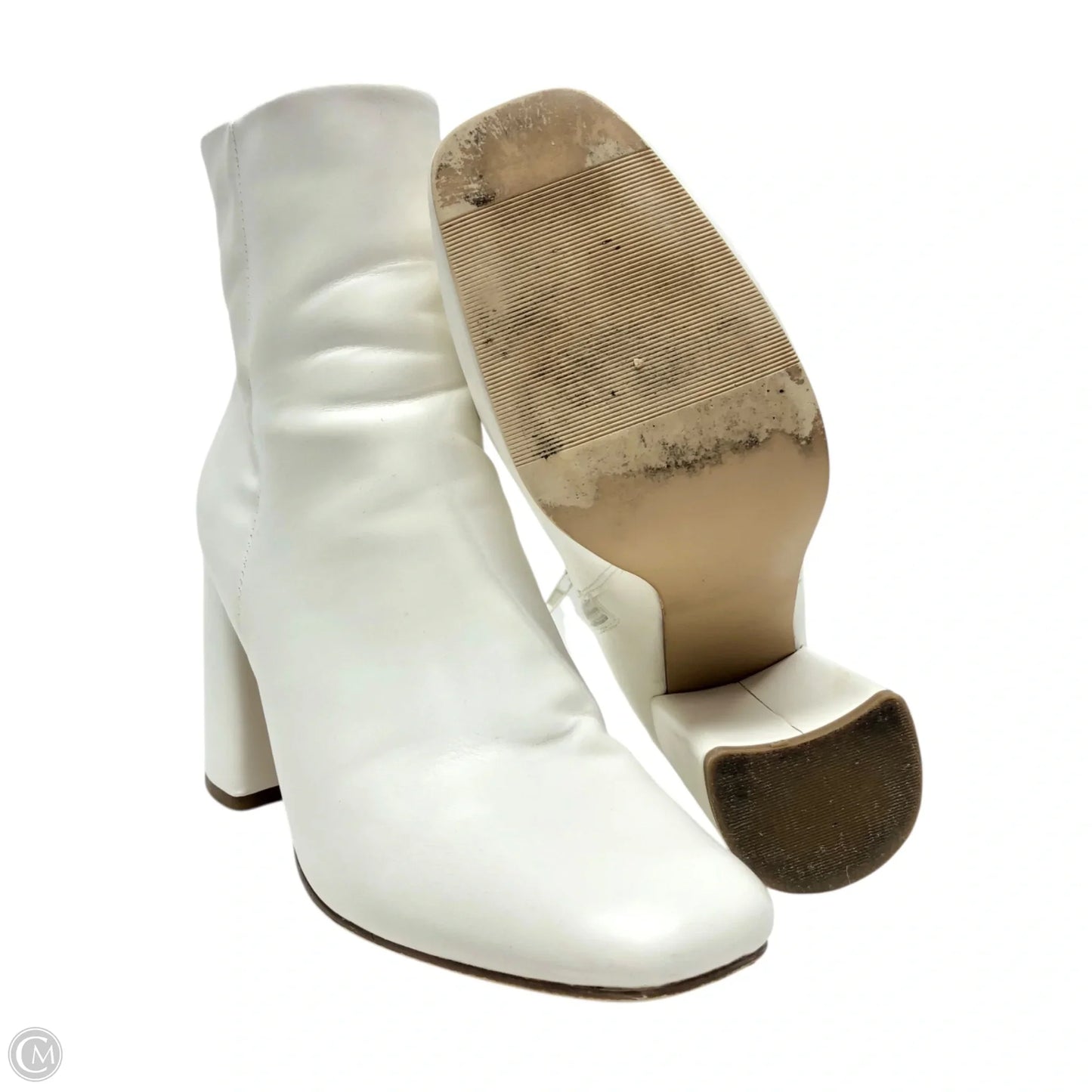 Boots Ankle Heels By Madden Girl In White, Size: 8.5