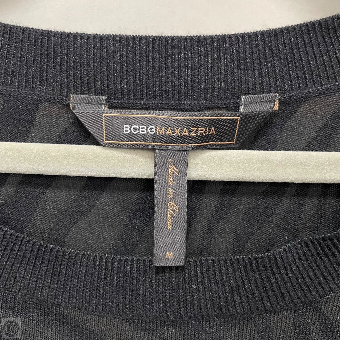 Top Long Sleeve By Bcbgmaxazria In Black, Size: M