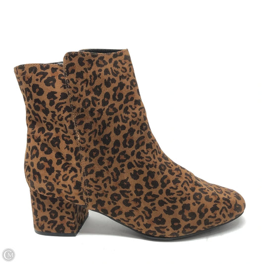 Boots Ankle Heels By Lane Bryant In Animal Print, Size: 10
