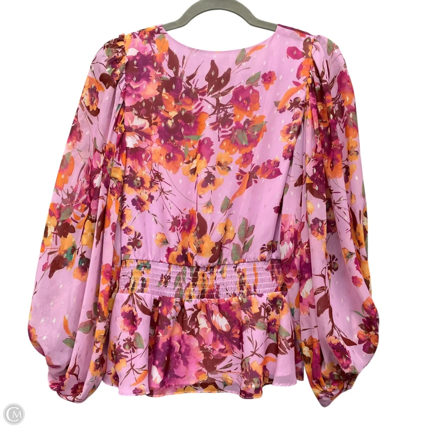 Blouse Long Sleeve By Vince Camuto In Pink, Size: S