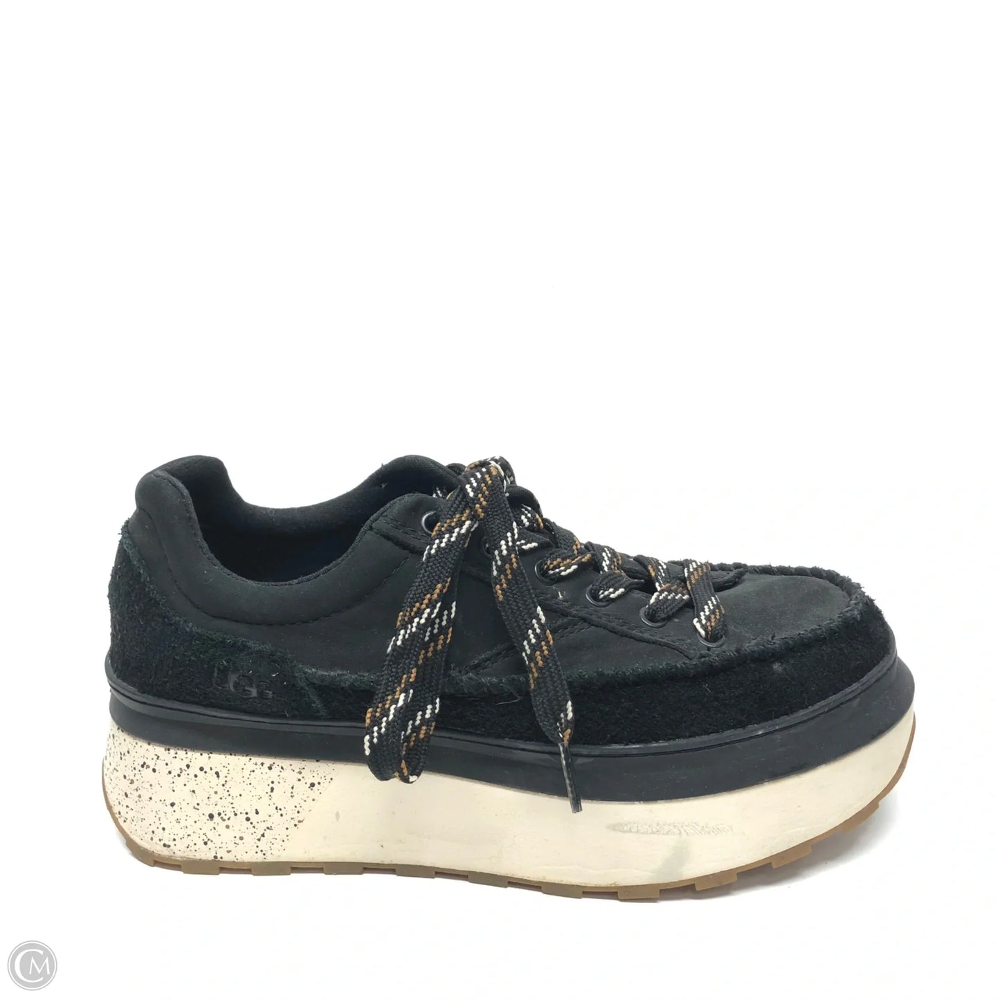 Shoes Designer By Ugg In Black & Cream, Size: 7.5