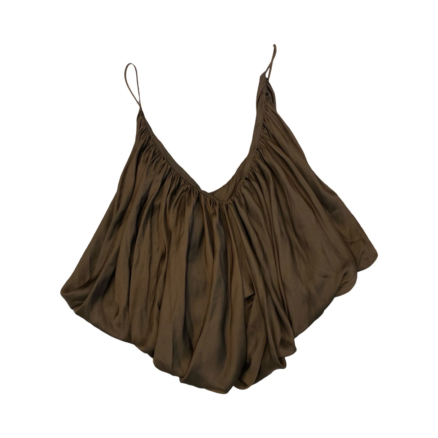 Top Sleeveless By Zara In Brown, Size:S