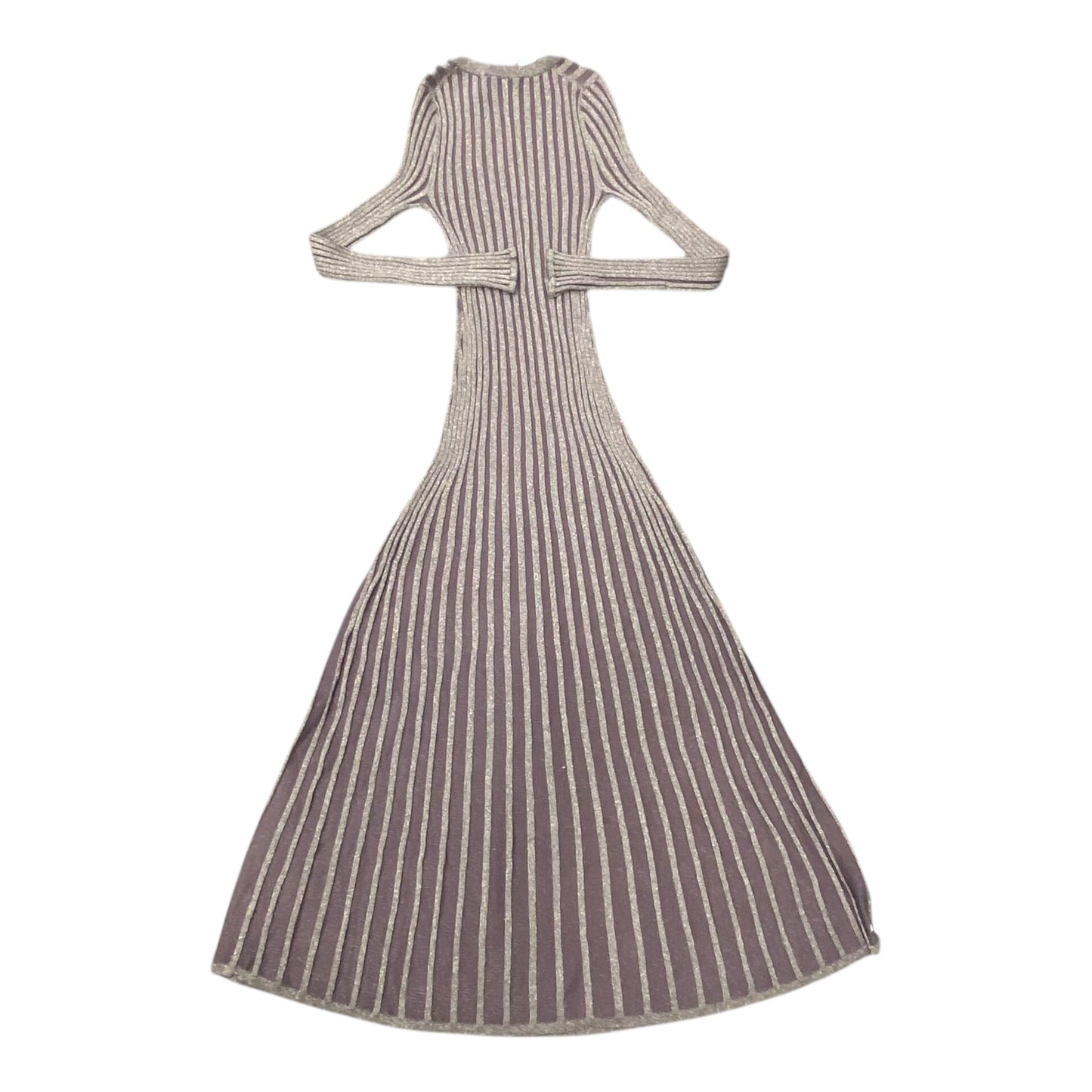 Dress Sweater By Loft In Gold & Purple, Size:S