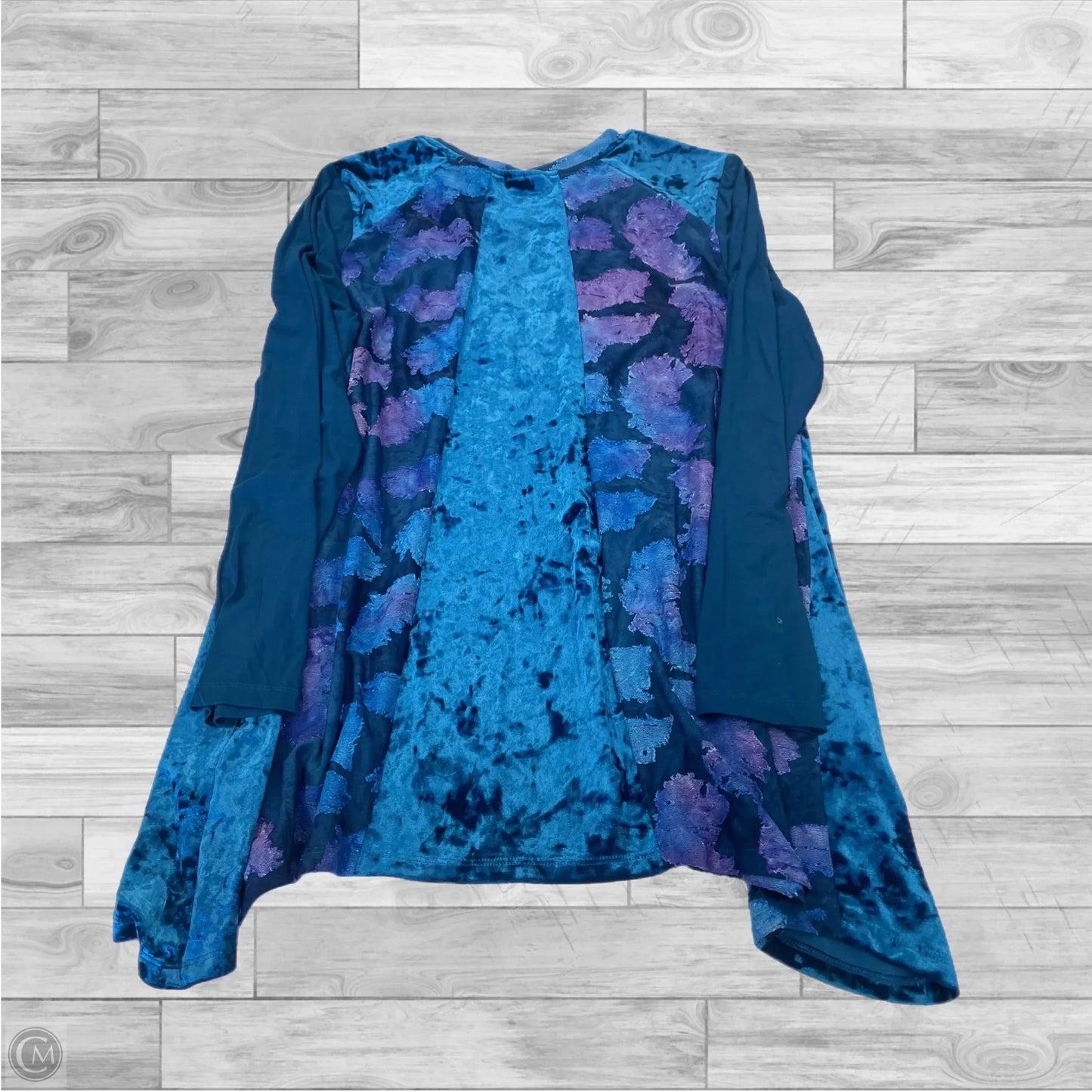 Top Long Sleeve By Logo In Blue & Purple, Size: Xl