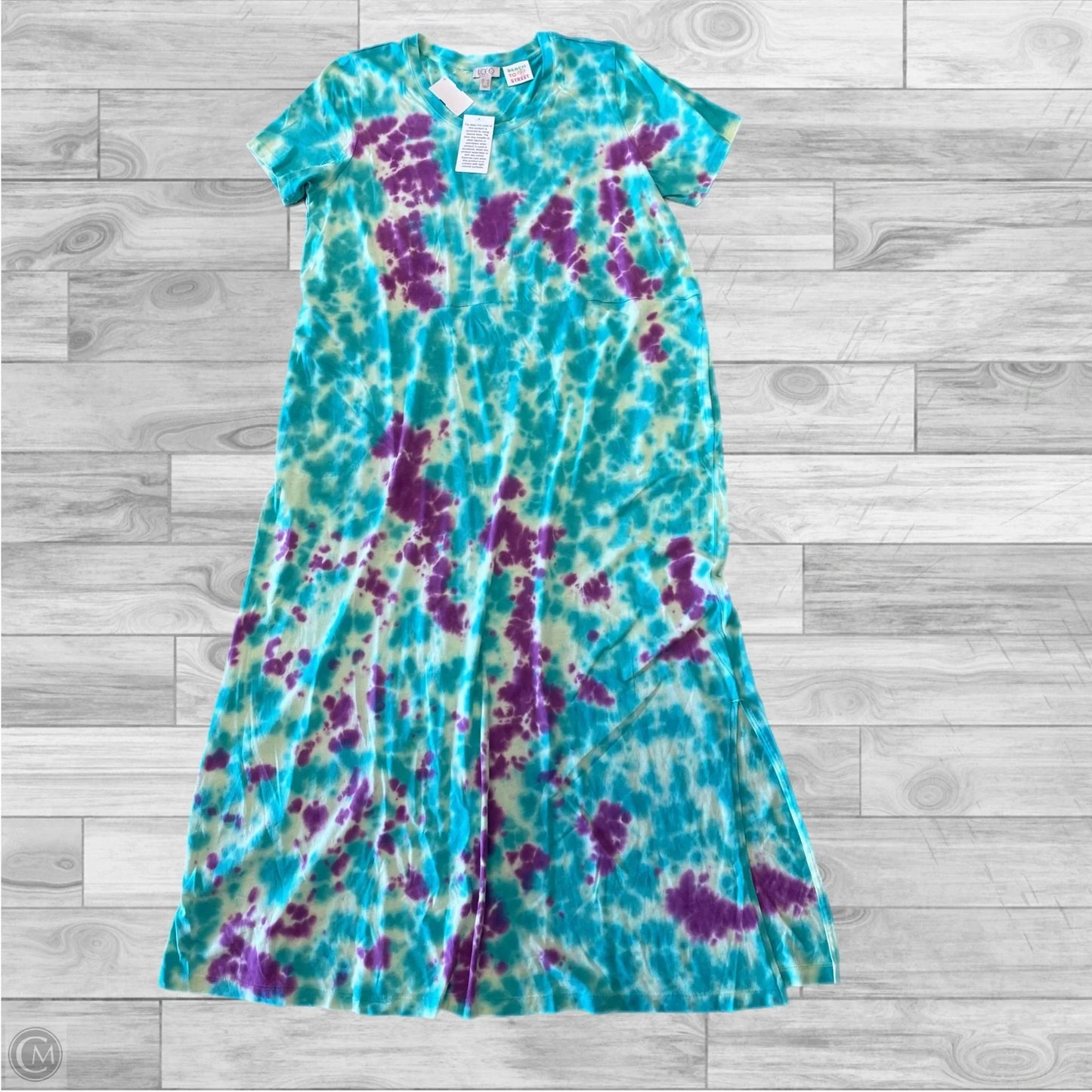 Dress Casual Maxi By Logo In Blue & Purple, Size: L