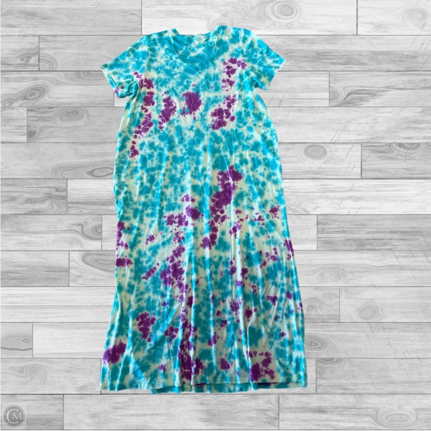 Dress Casual Maxi By Logo In Blue & Purple, Size: L