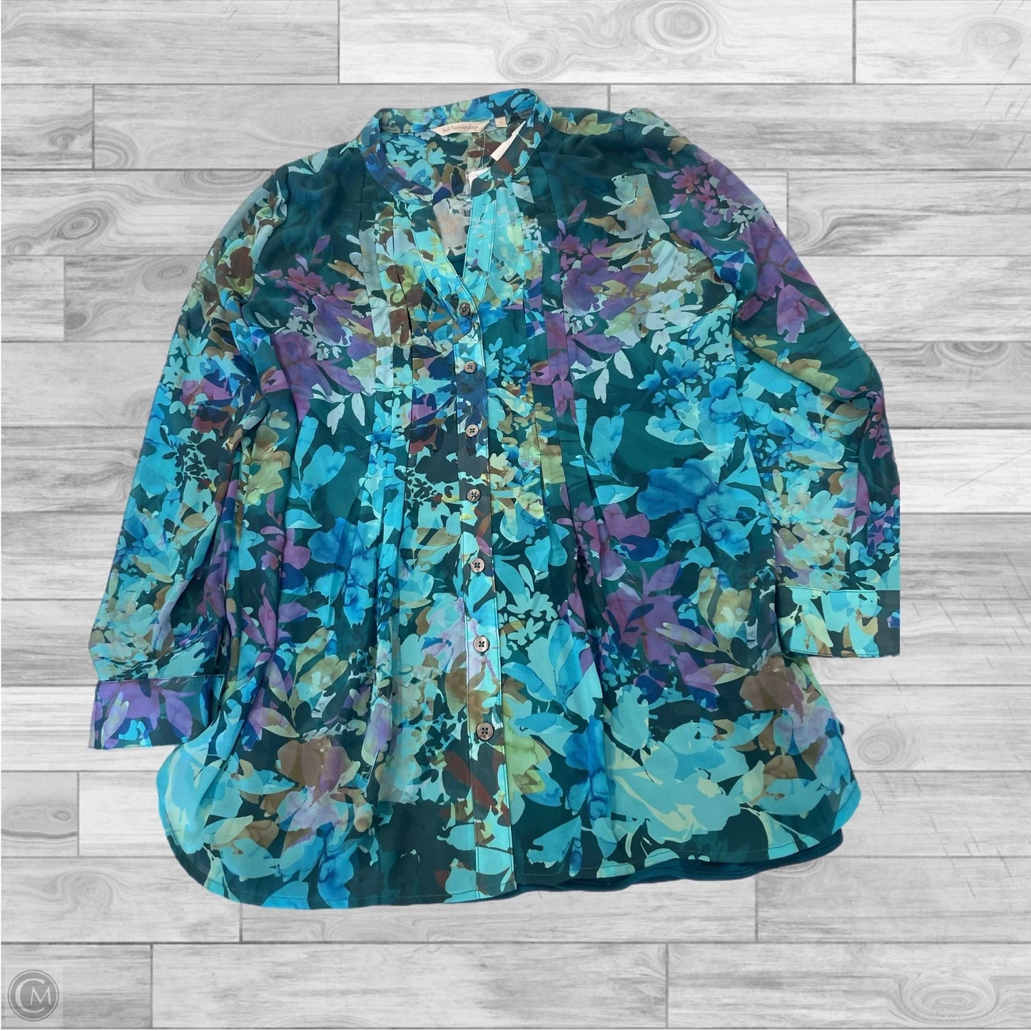 Top Long Sleeve By Soft Surroundings In Floral Print, Size: L