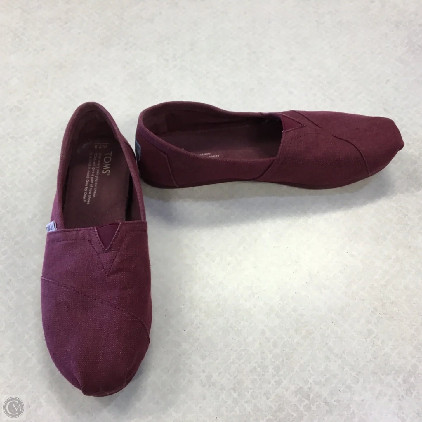 Shoes Flats By Toms In Purple, Size: 7.5