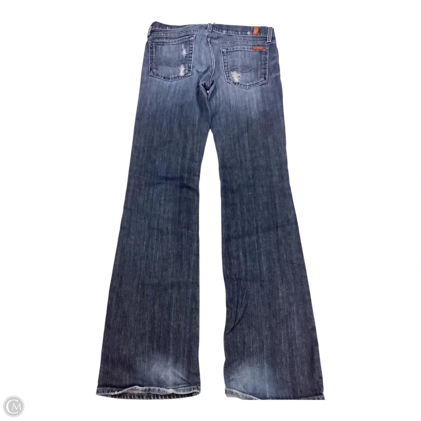 Jeans Straight By 7 For All Mankind In Blue Denim, Size: 8