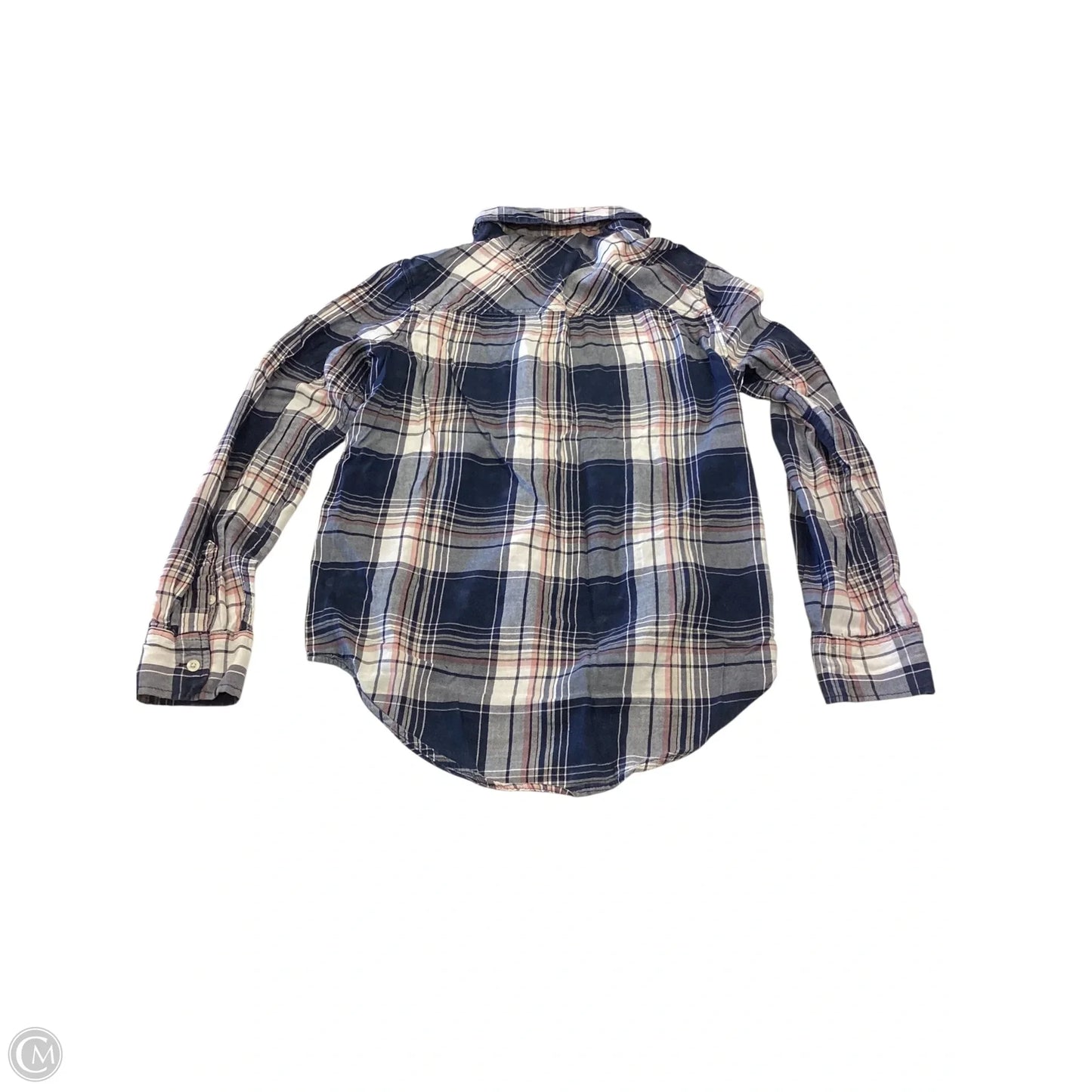 Top Long Sleeve By Aeropostale In Plaid Pattern, Size: M