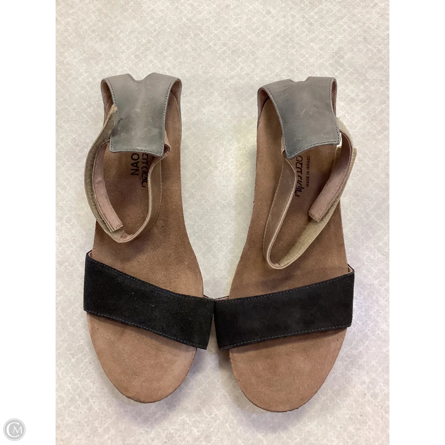 Shoes Heels Wedge By Naot In Black & Grey, Size: 9.5