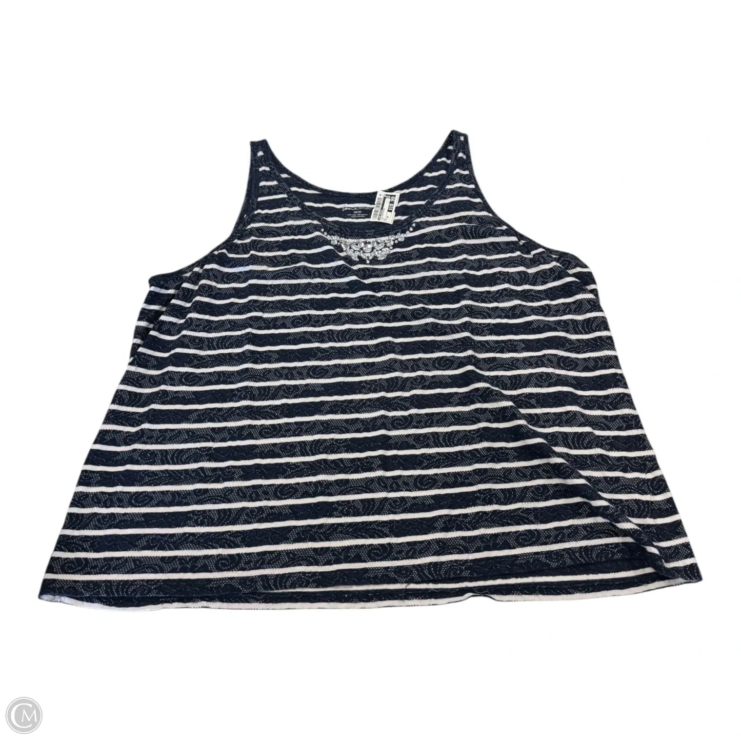 Top Sleeveless By Lane Bryant In Navy, Size: 26