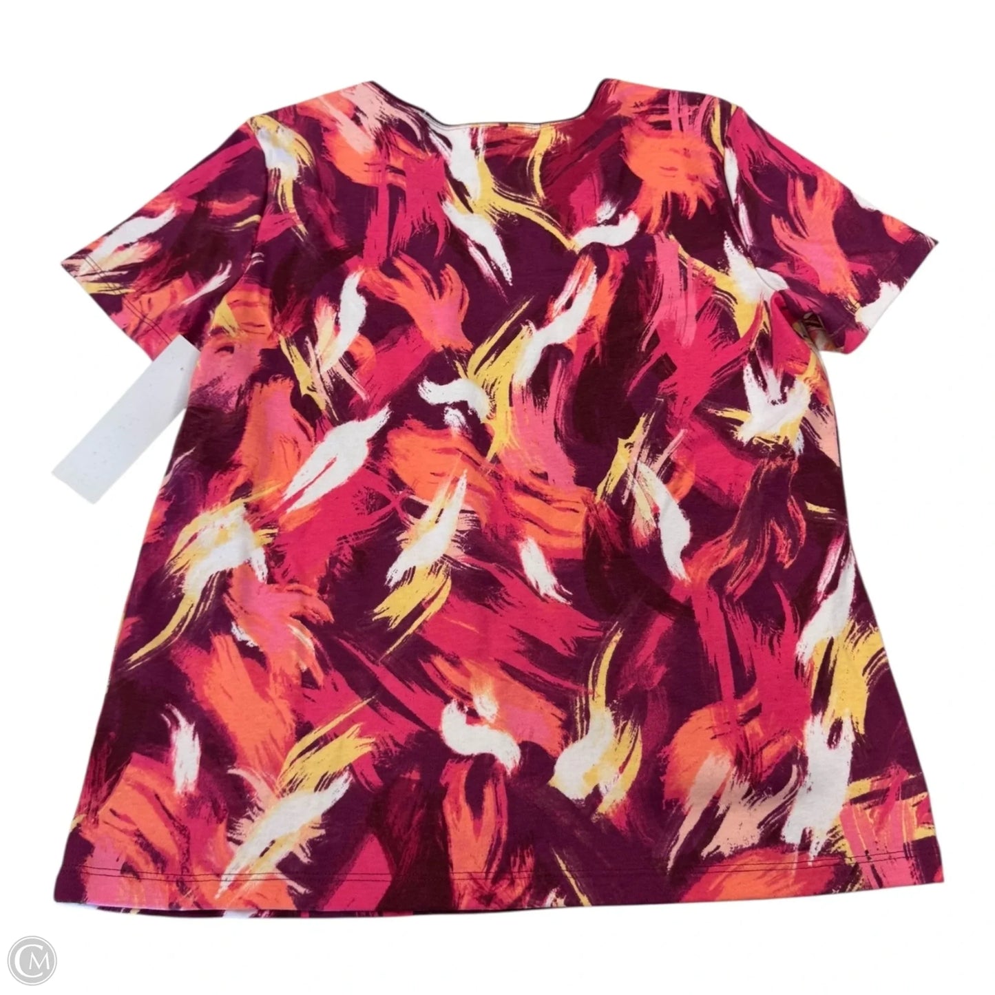 Top Short Sleeve By Karen Scott In Multi-colored, Size: Petite L