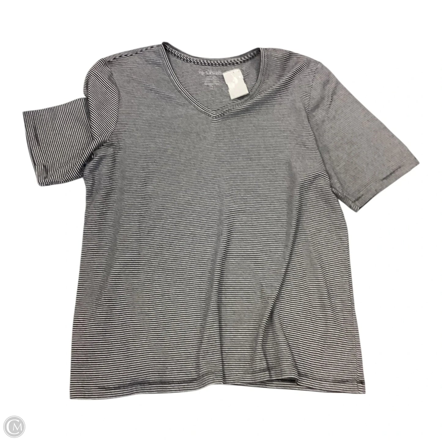 Top Short Sleeve By Chicos In Striped Pattern, Size: Xl