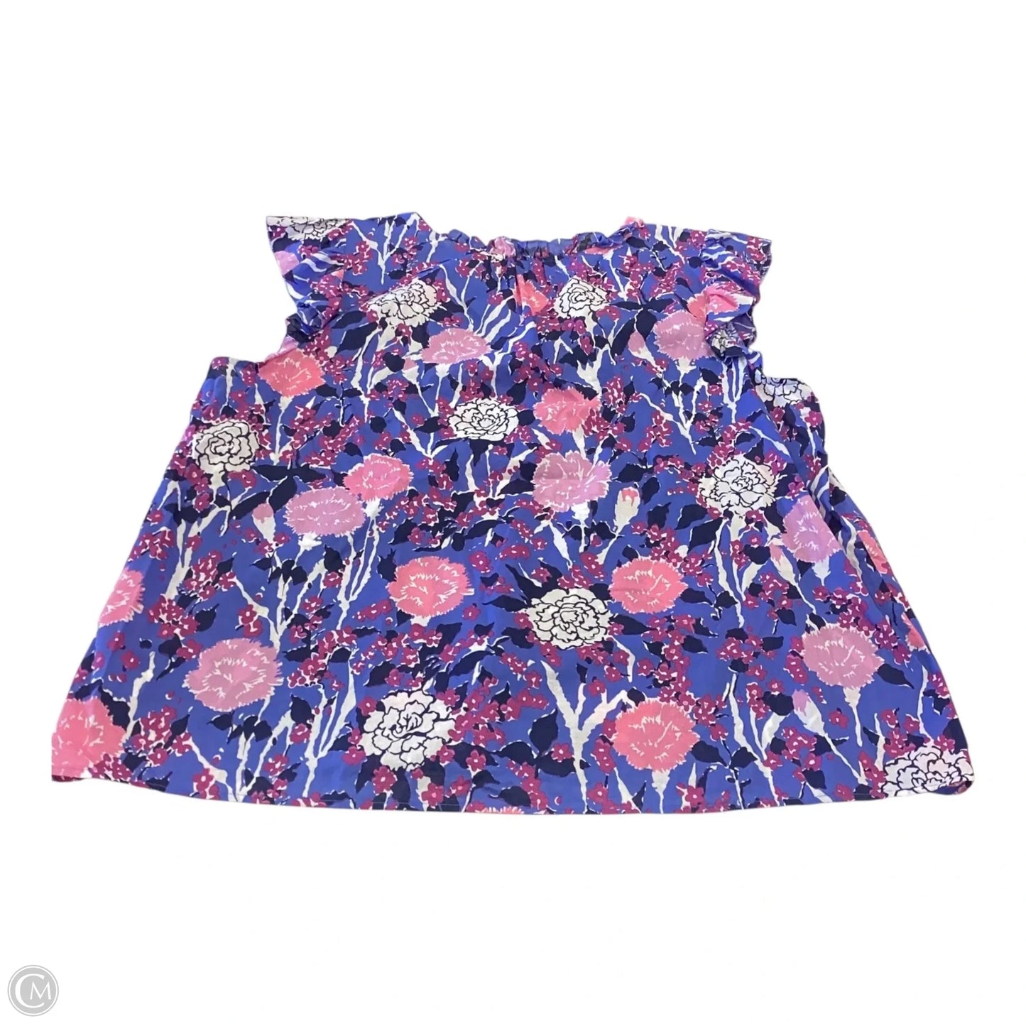 Top Short Sleeve By Talbots In Purple, Size: Xl