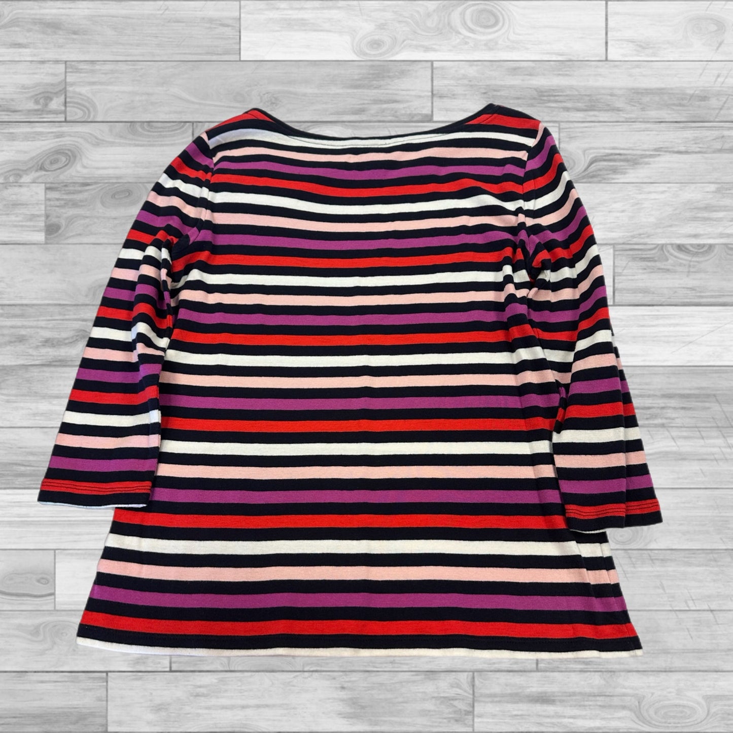 Top 3/4 Sleeve By Talbots In Striped, Size: M