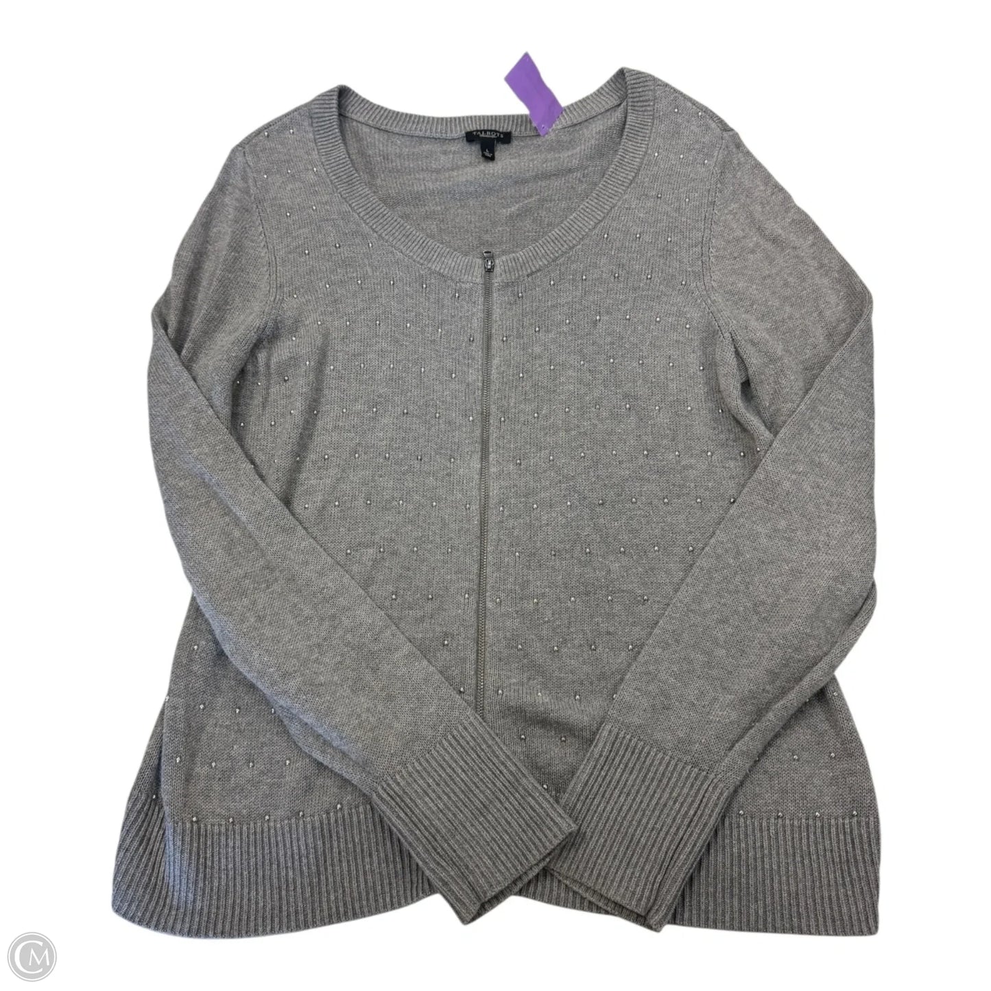 Sweater By Talbots In Grey, Size: L