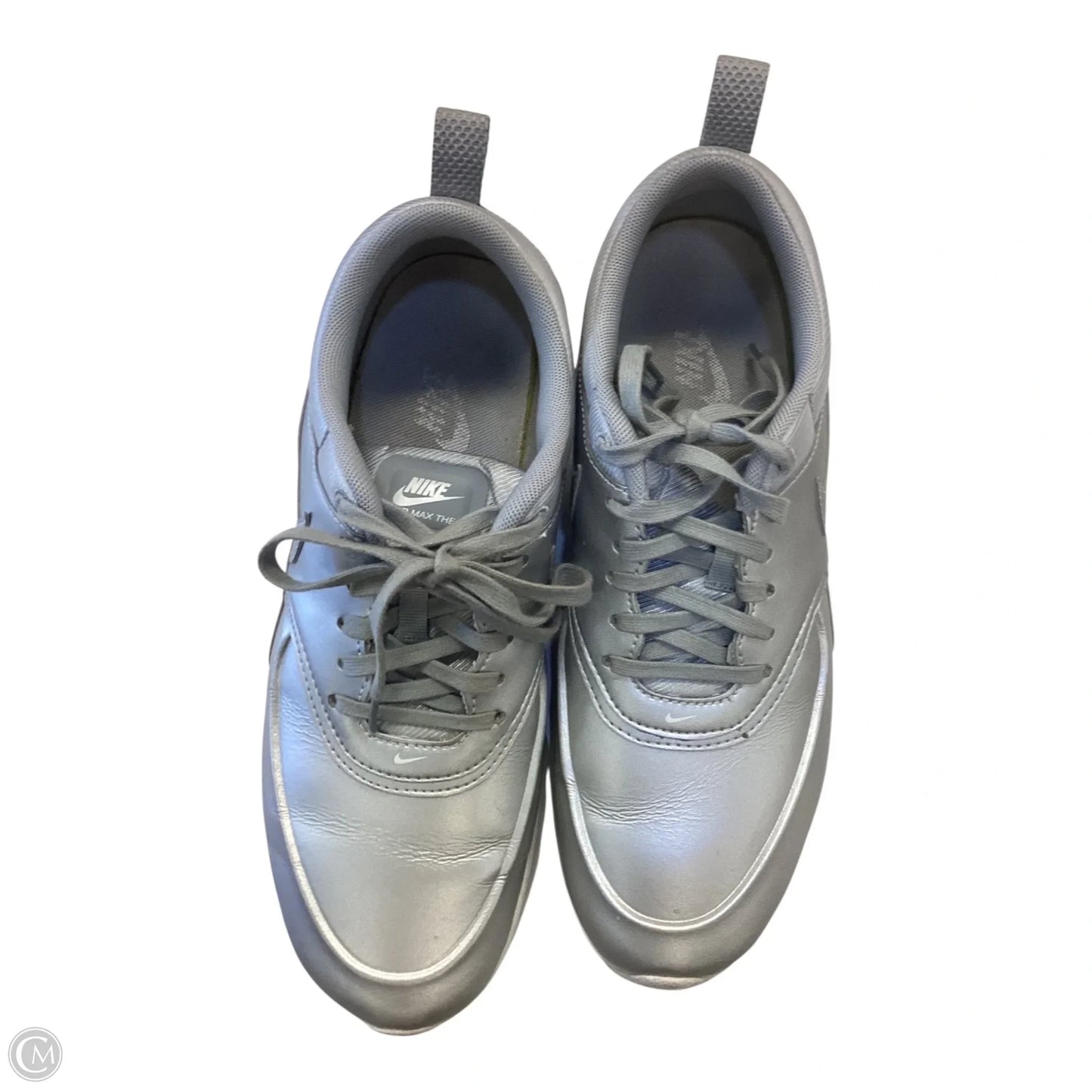 Shoes Sneakers By Nike In Silver, Size: 9
