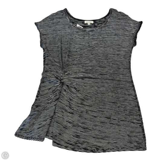 Top Short Sleeve By Max Studio In Black & White, Size: Xl