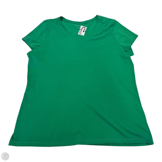 Top Short Sleeve Basic By No Boundaries In Green, Size: 3x