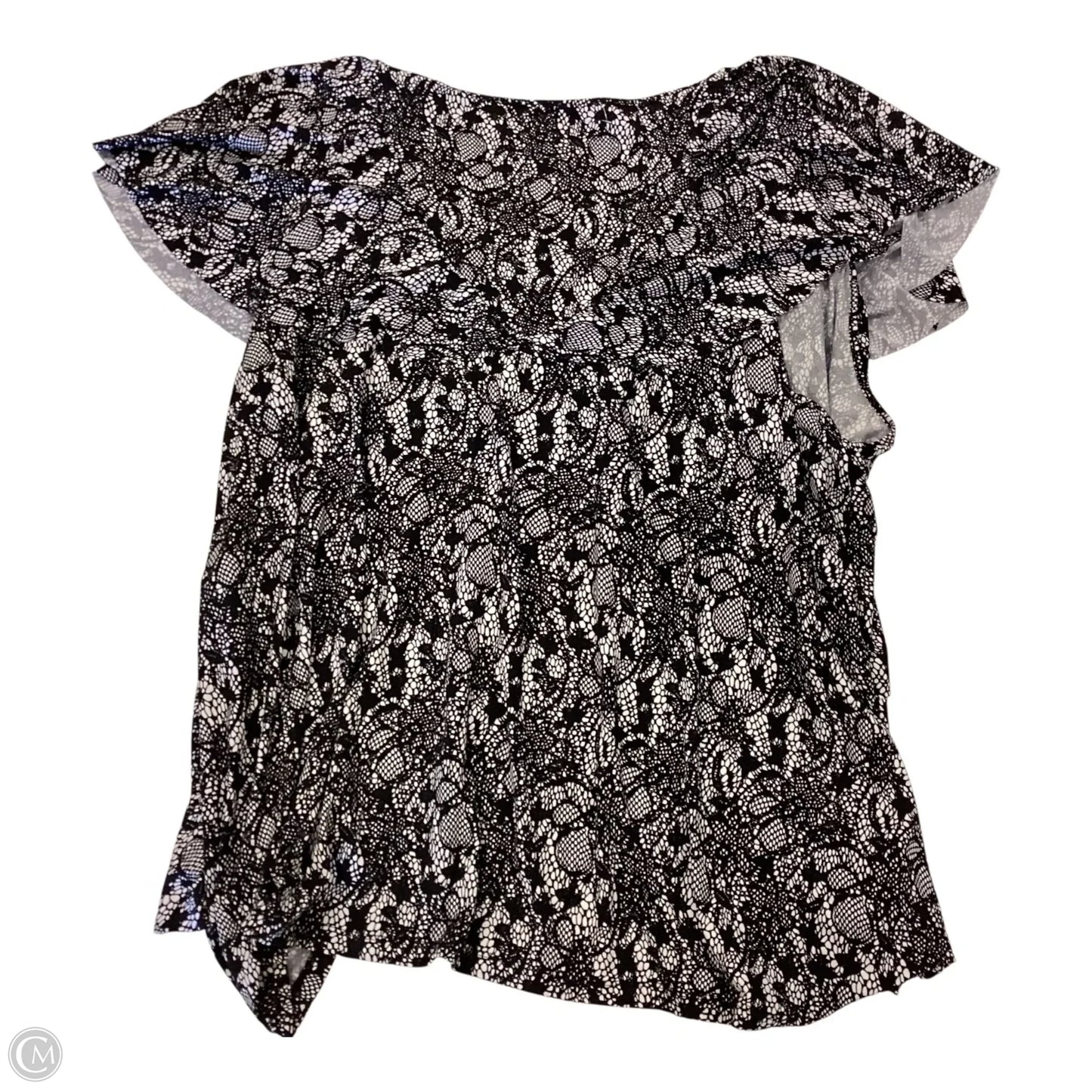 Top Short Sleeve By Lane Bryant In Black, Size: 3x