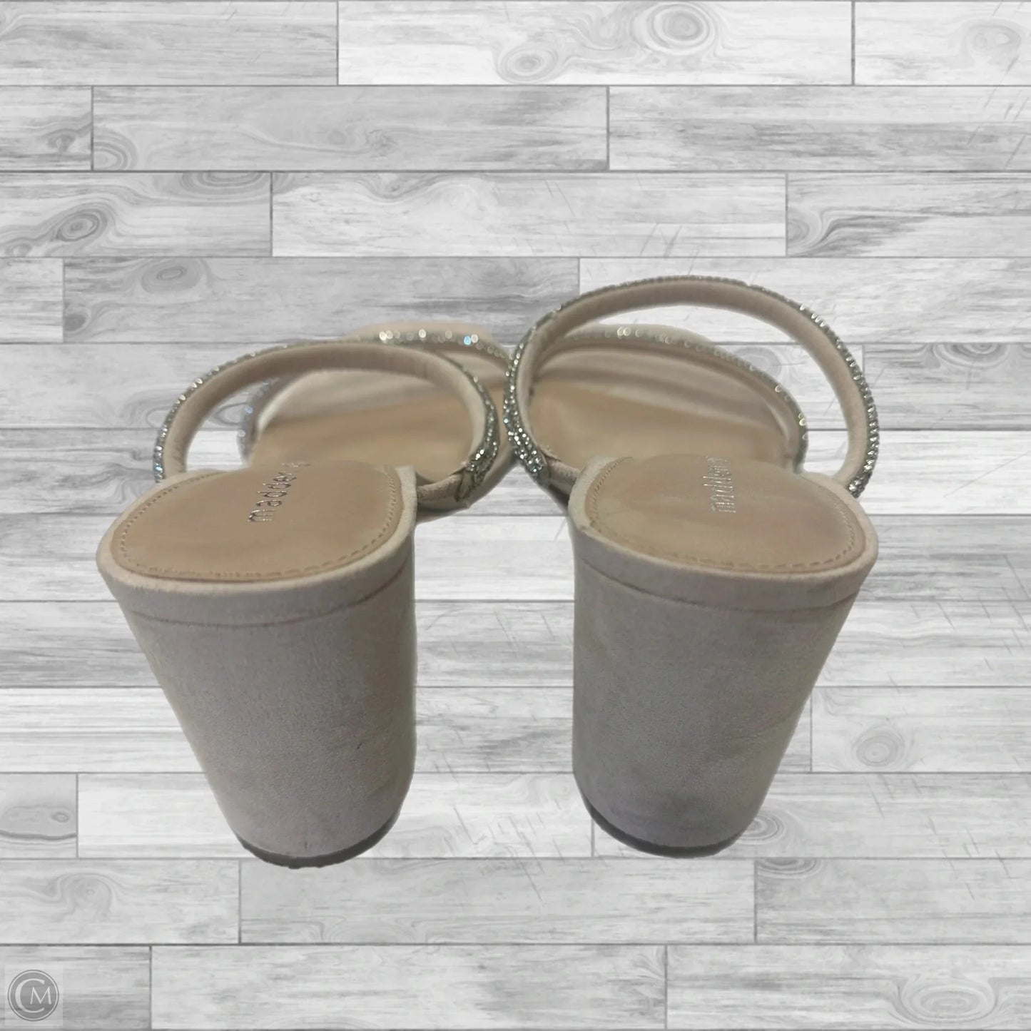 Shoes Heels Block By Madden Girl In Silver & Tan, Size: 10