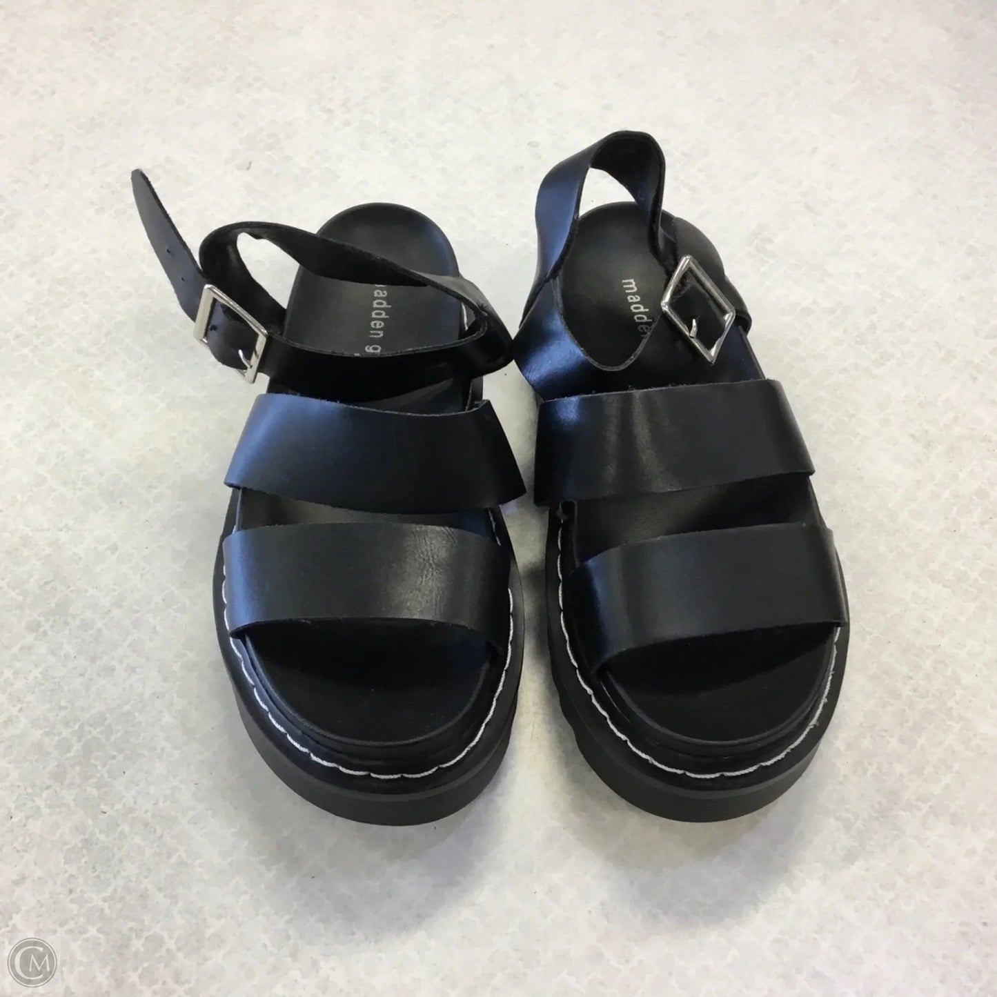Sandals Heels Platform By Madden Girl In Black, Size: 6.5