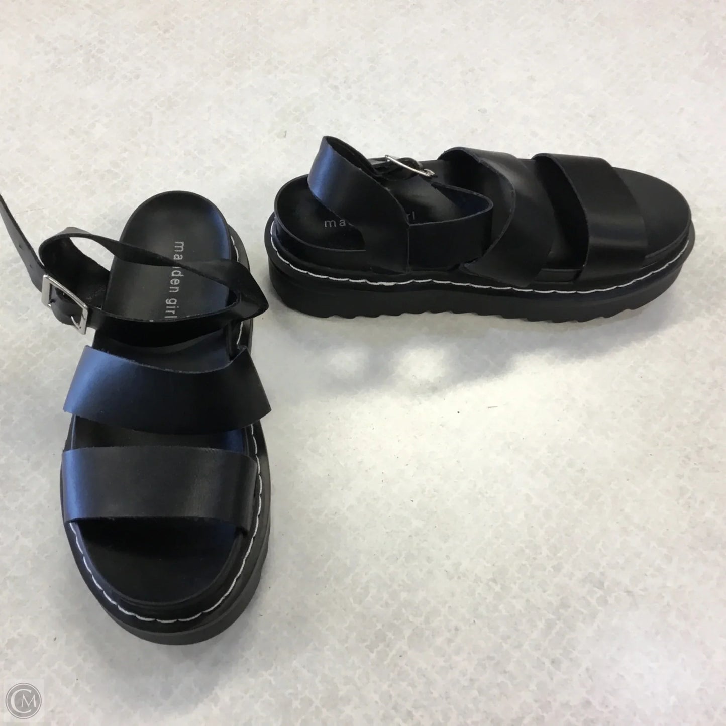 Sandals Heels Platform By Madden Girl In Black, Size: 6.5
