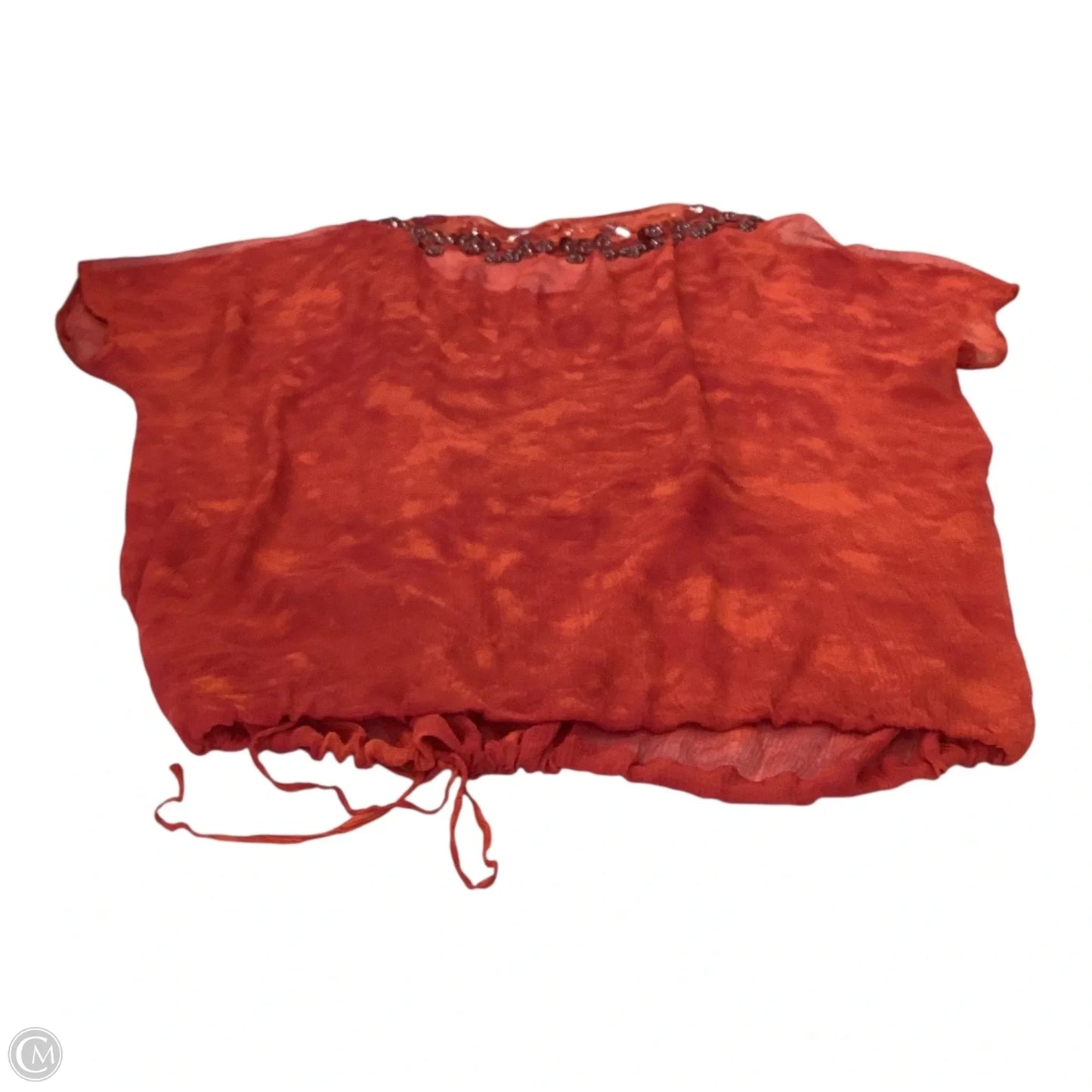 Top Short Sleeve By Chicos In Orange, Size: Xl