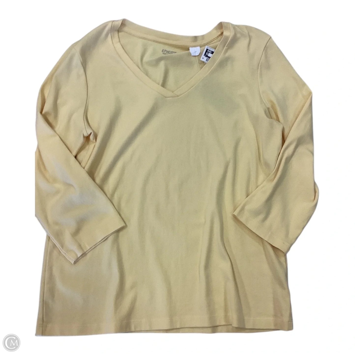 Top Long Sleeve Basic By Chicos In Yellow, Size: L (2)