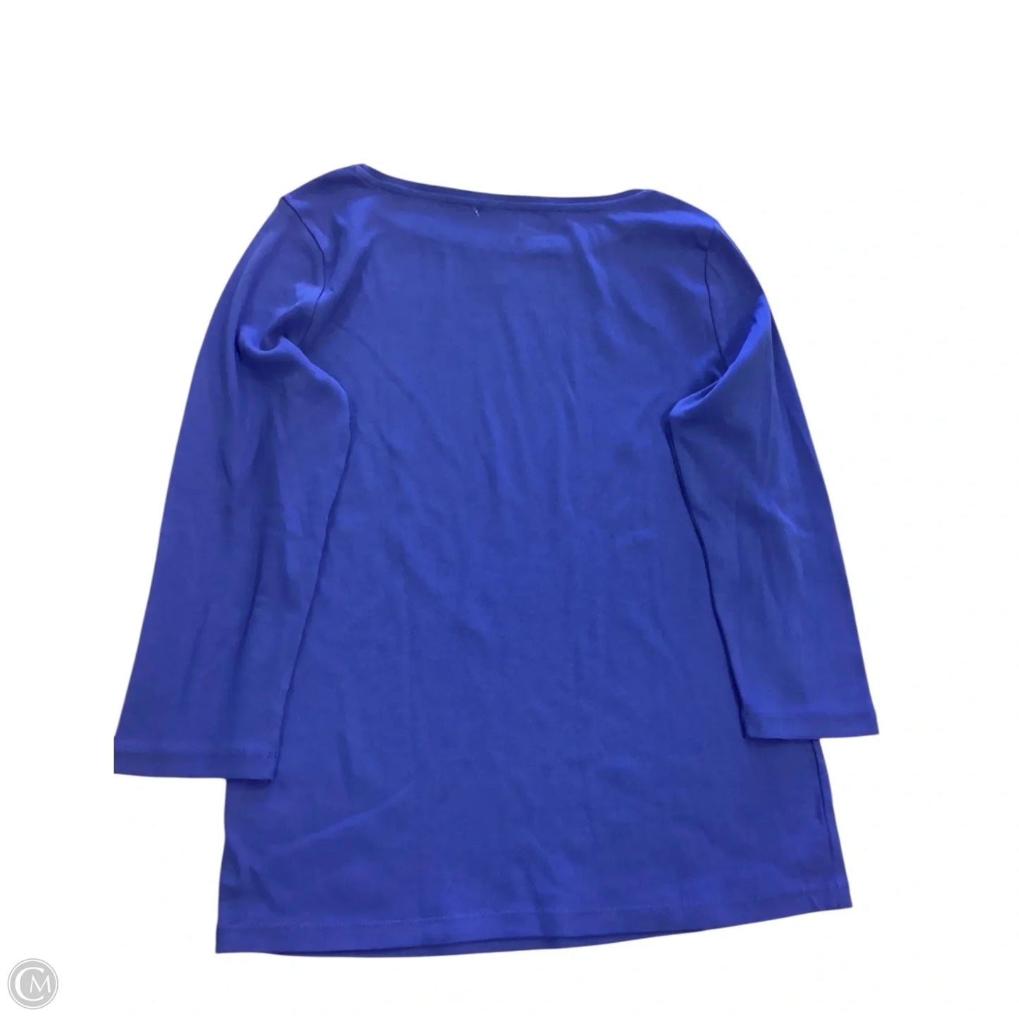 Top Long Sleeve Basic By Talbots In Blue, Size: M