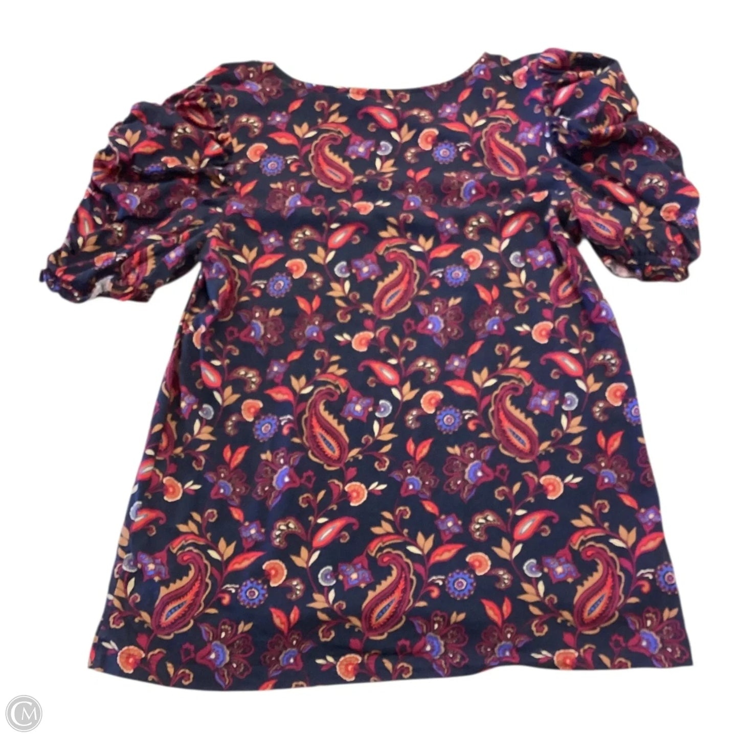 Top Short Sleeve By Loft In Multi-colored, Size: S