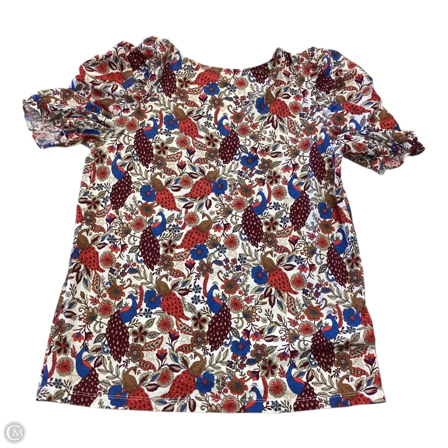 Top Short Sleeve By Loft In Multi-colored, Size: S