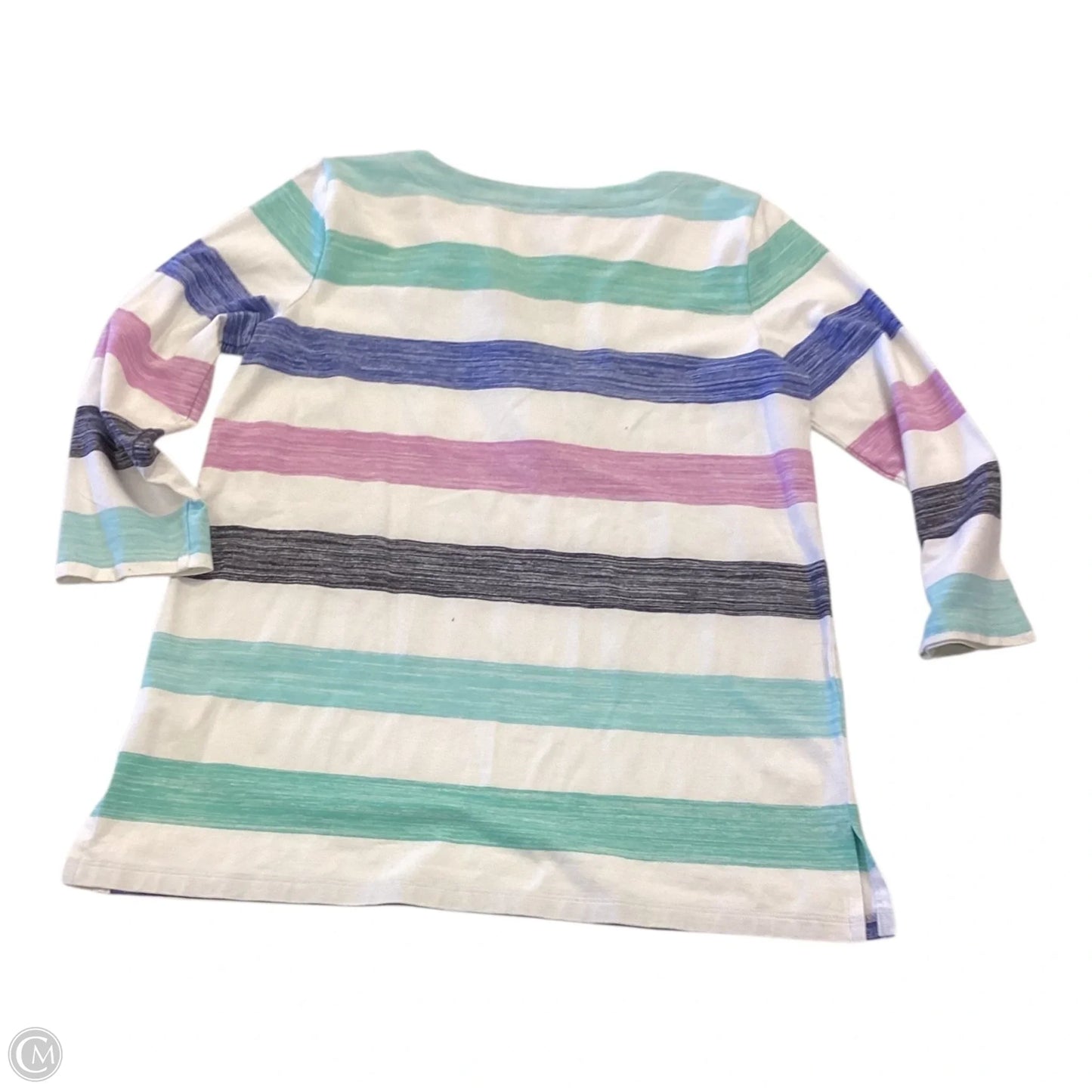 Top Long Sleeve By Talbots In Striped Pattern, Size: S