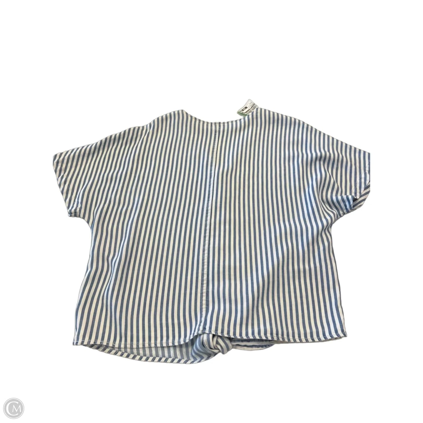 Top Short Sleeve By Velvet Heart In Striped Pattern, Size: L