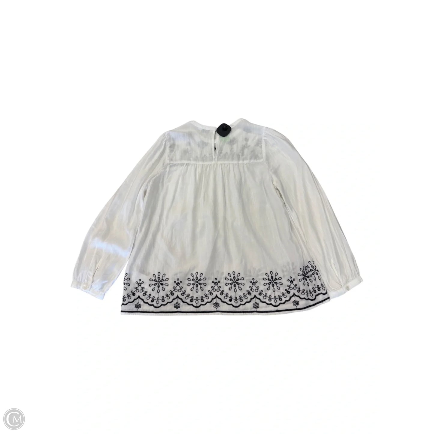 Top Long Sleeve By Lucky Brand In White, Size: S